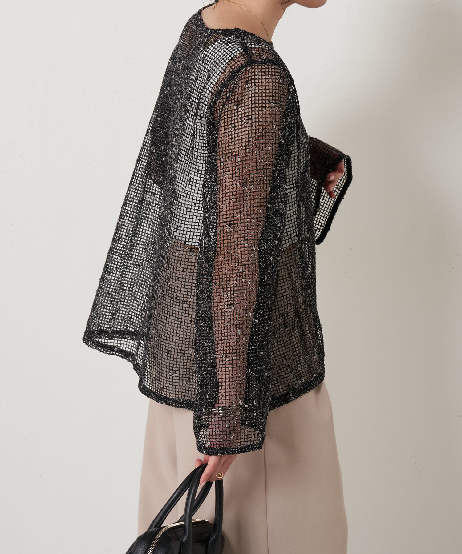 Jena　espace merveilleux(ジェナ　エスパスメルヴェイユ) メッシュタンクセットカットソー