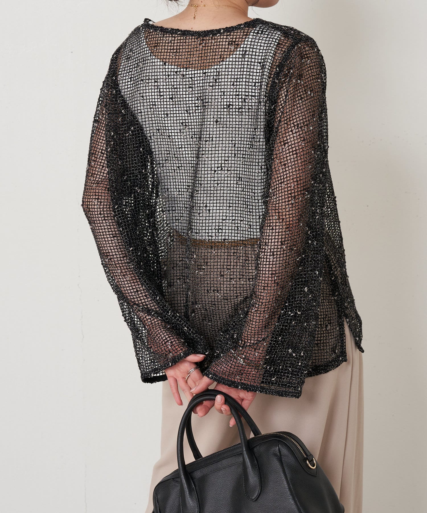 Jena　espace merveilleux(ジェナ　エスパスメルヴェイユ) メッシュタンクセットカットソー