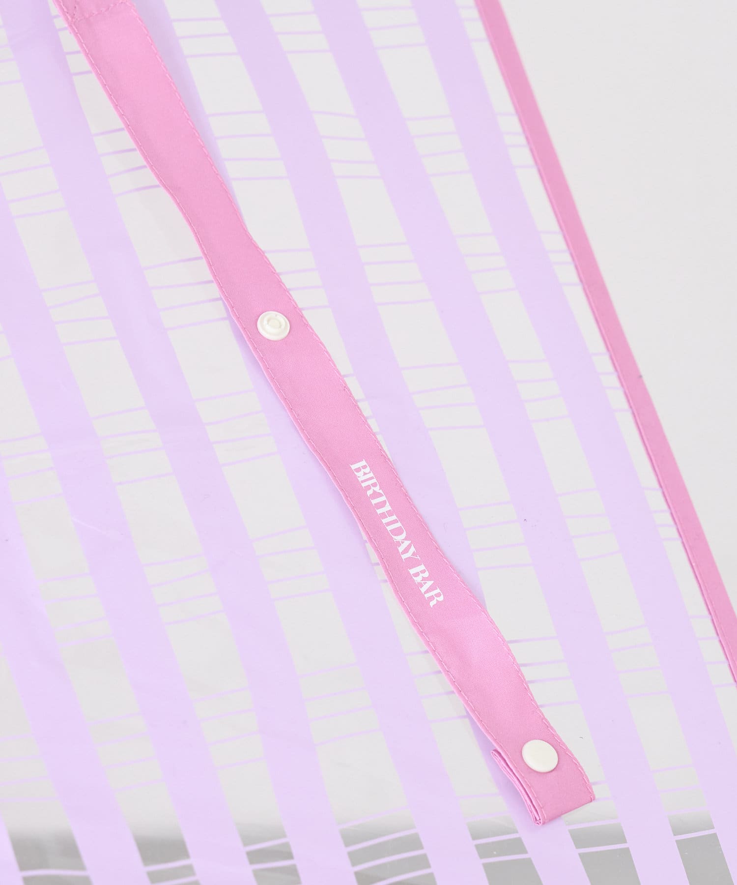 BIRTHDAY BAR(バースデイバー) クリアアンブレラ　STRIPED CHECK