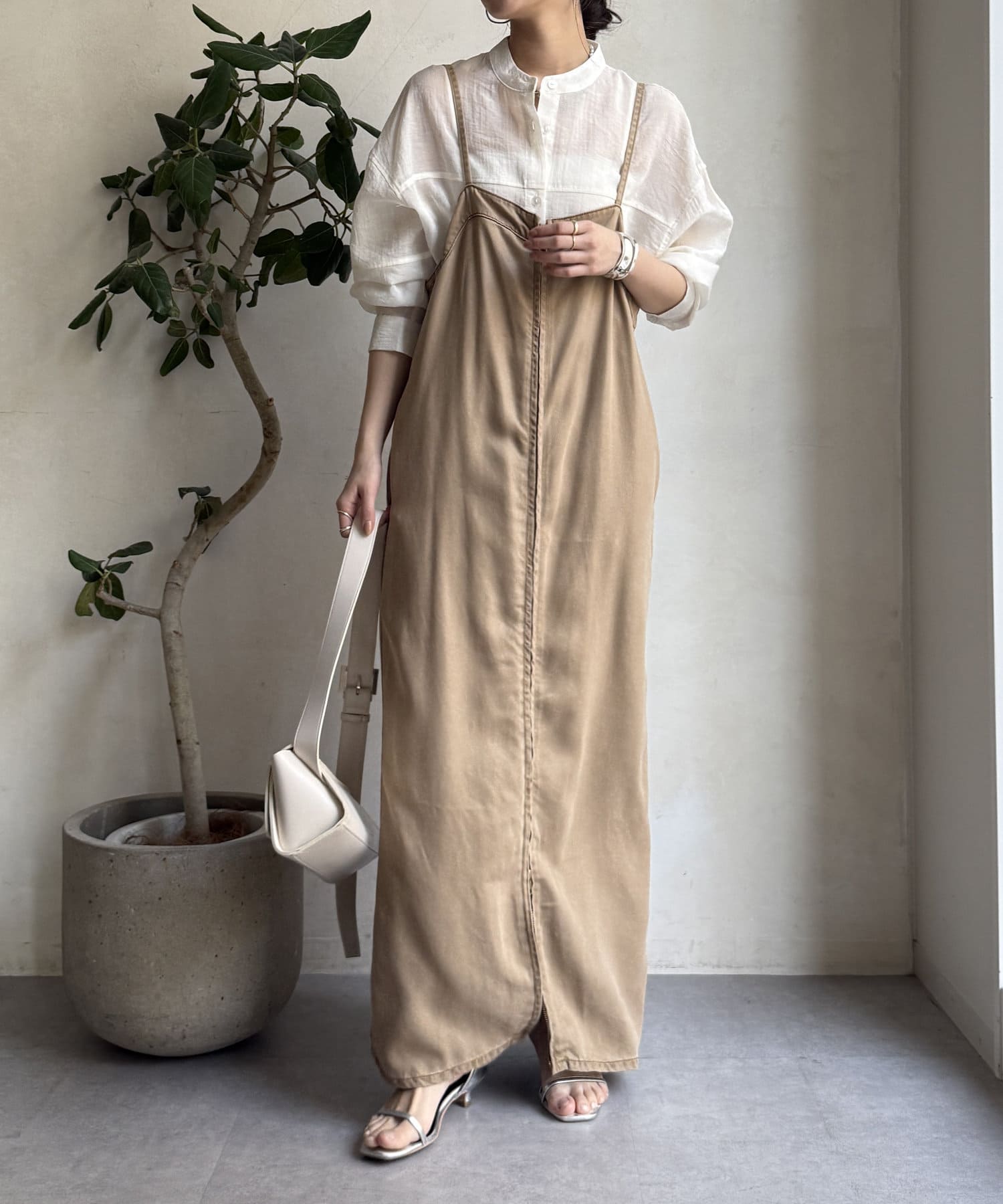 WEB限定】切替バンドカラーシャツ | DOUDOU(ドゥドゥ)レディース