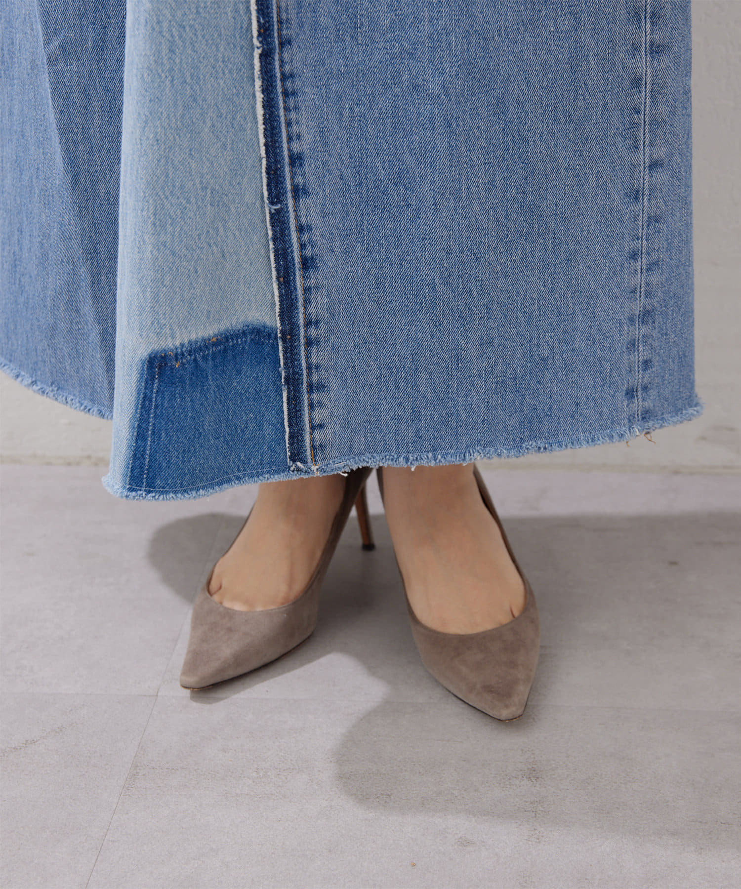 Whim Gazette(ウィム ガゼット) 【Jeanie Blue】SUSPENDERスカート