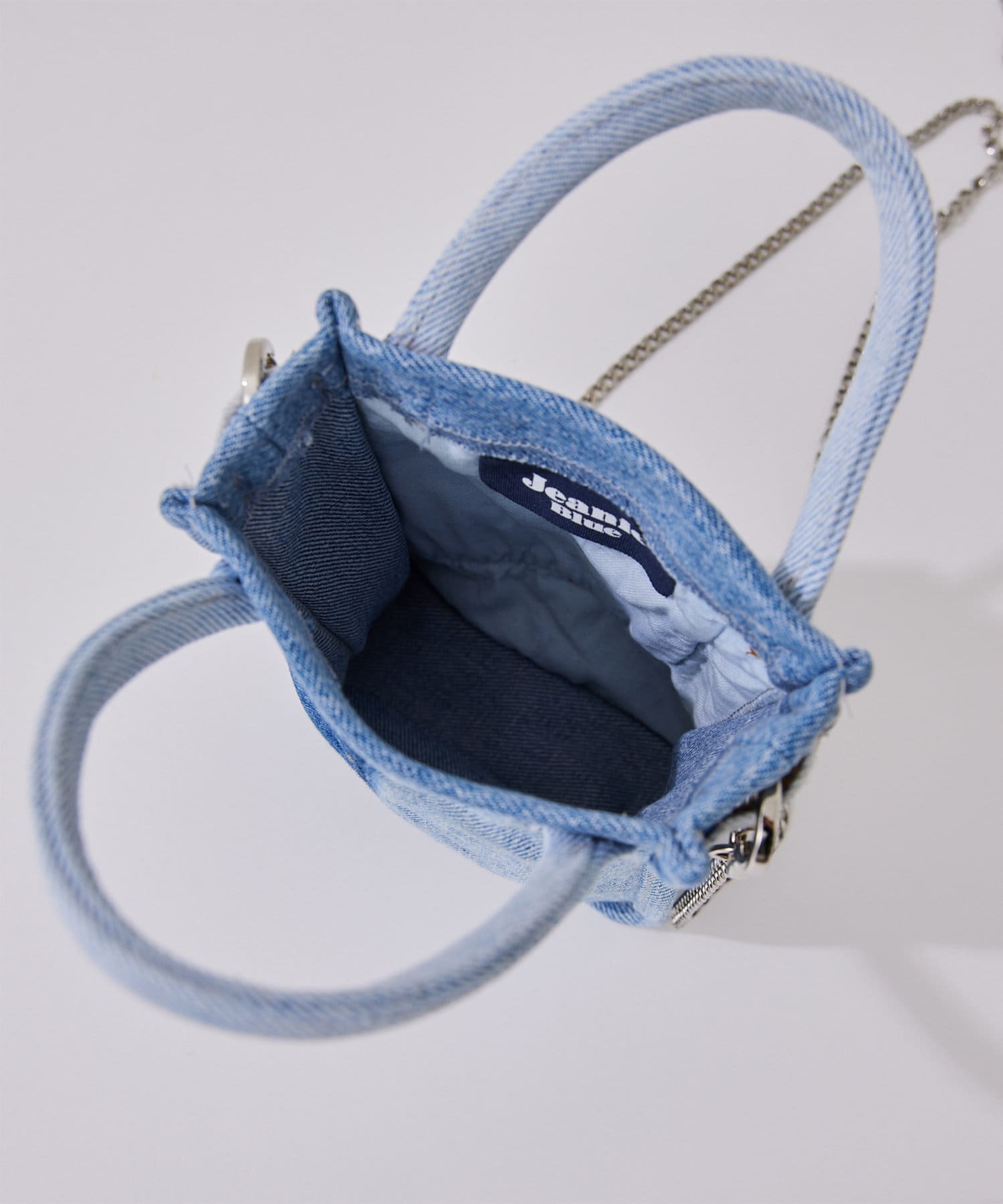Whim Gazette(ウィム ガゼット) 【Jeanie Blue】STUDS MINI TOTE