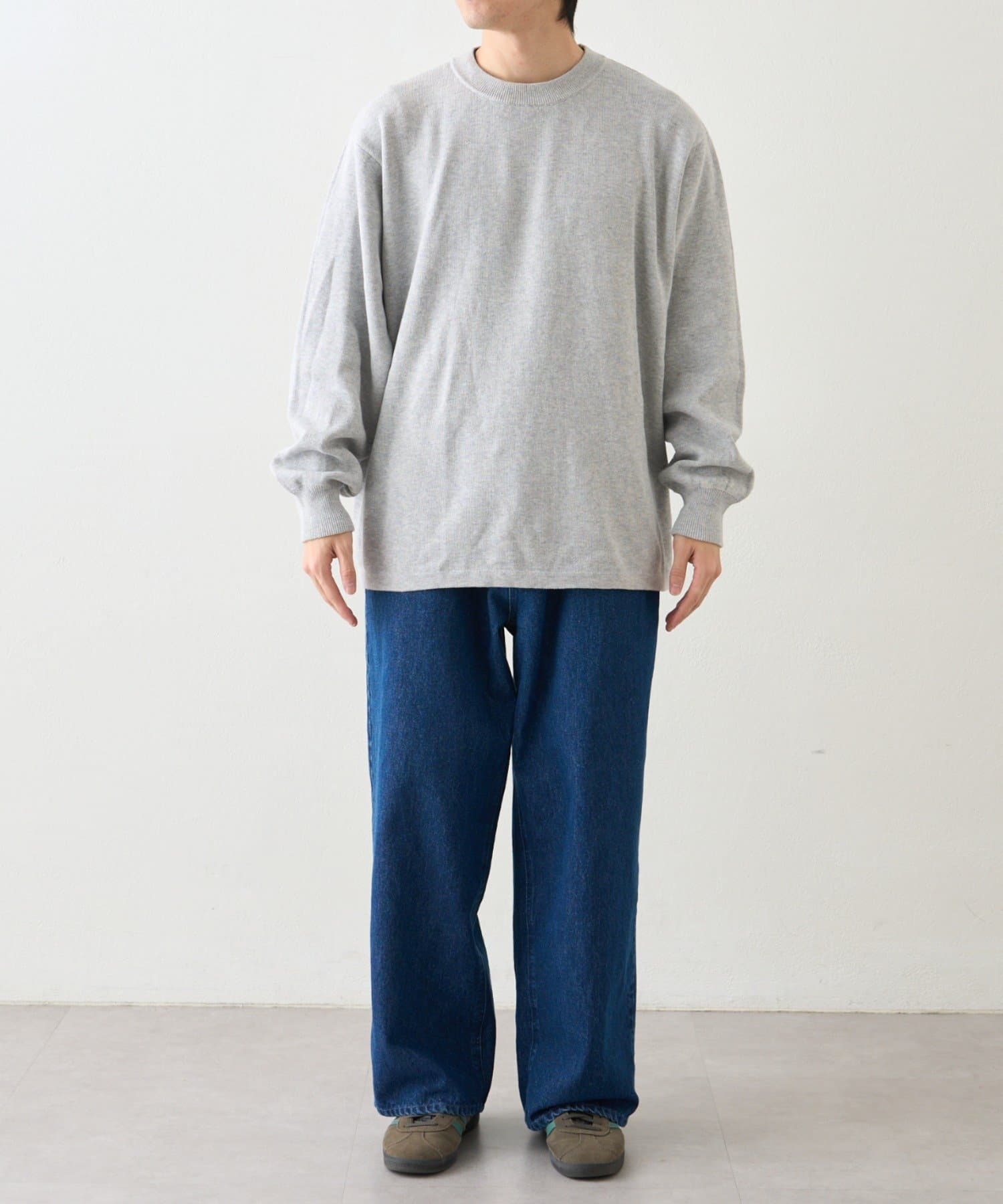 CIAOPANIC TYPY(チャオパニックティピー) 【洗えるニット】ユニセックスビックシルエットロンTeeライクニット