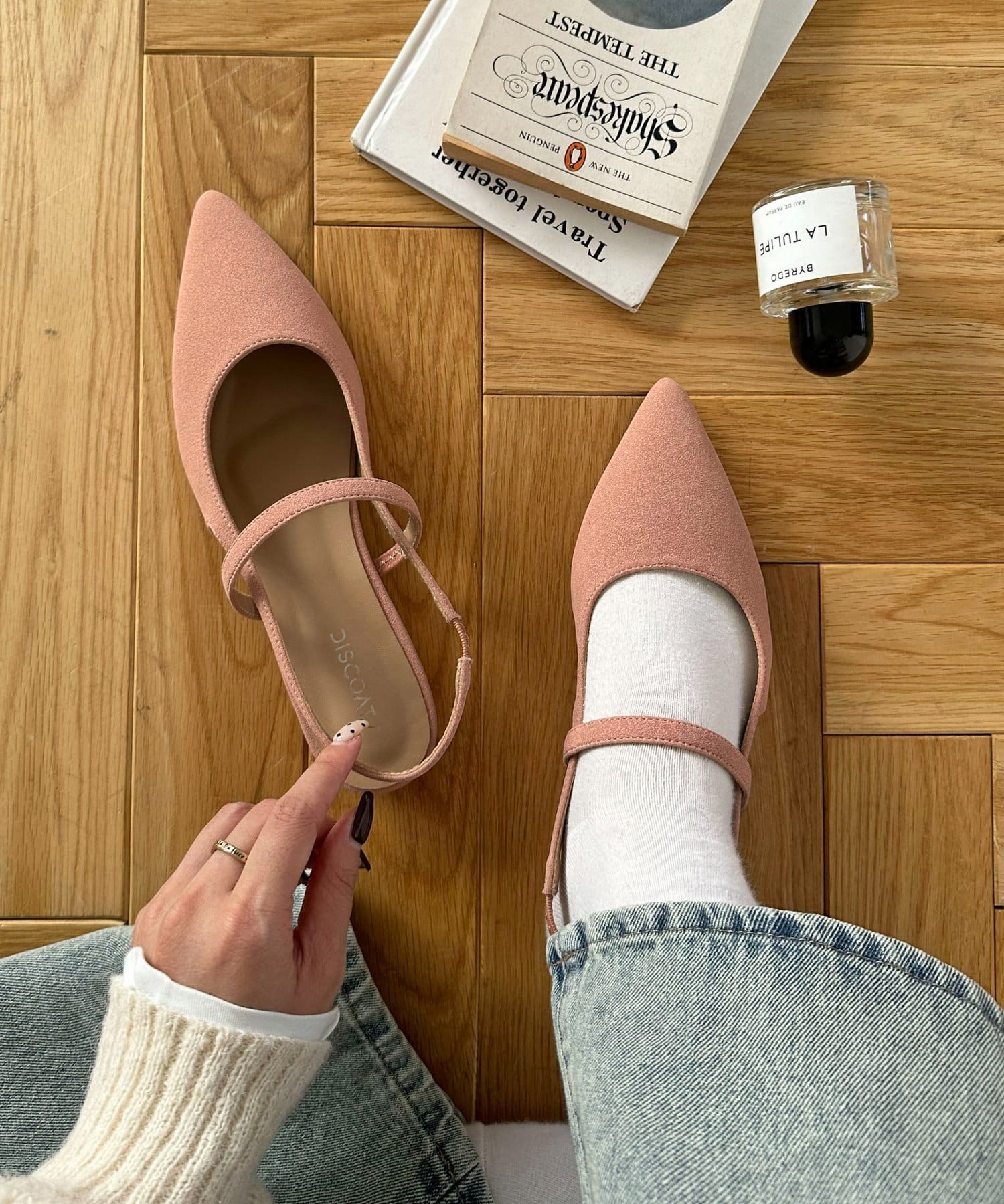 DISCOAT(ディスコート) 10％OFF♡14(日)23：59まで【SS先行カラー/S～Lサイズ展開】ポインテッドストラップシューズ《詳細動画あり》