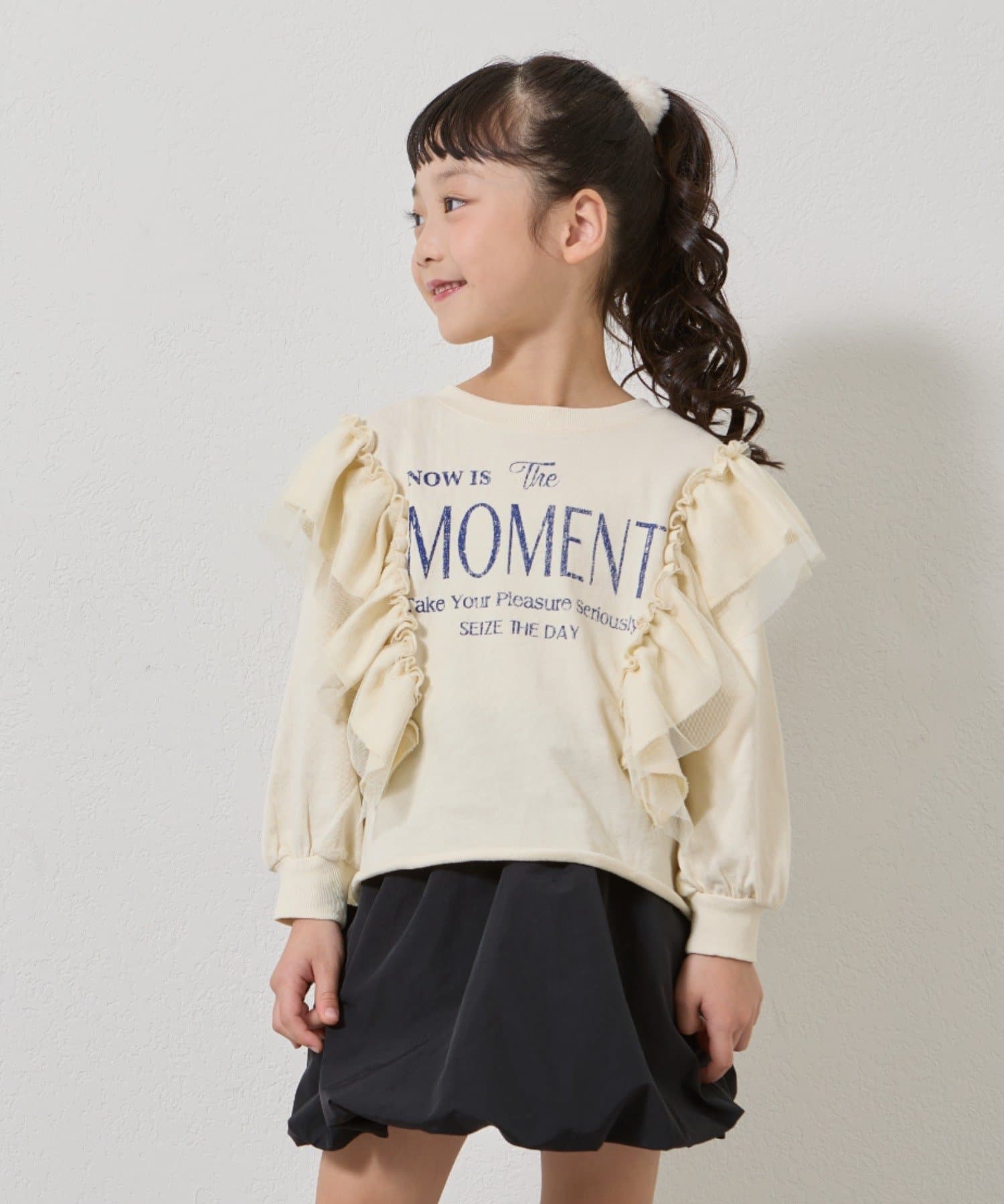 2025年S/S新作】【KIDS】フリルチュールロゴスウェット