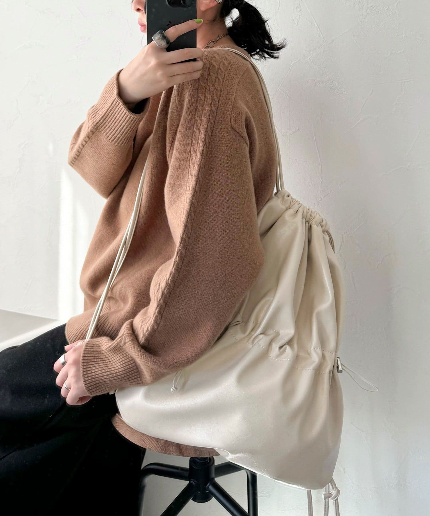 専用ドロシーバッグL フェイクレザードロストナップサック | FREDY & GLOSTER