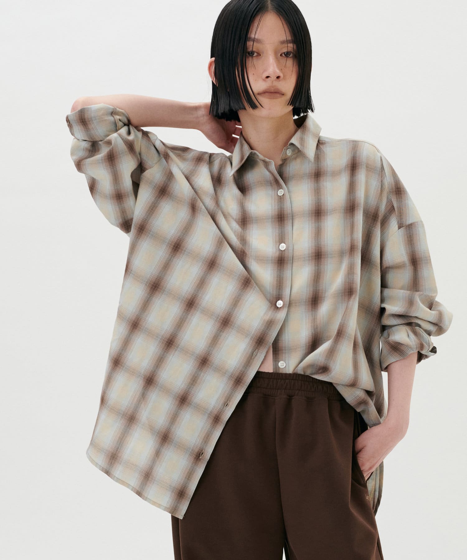 LARUTA(ラルータ) レディース チェック柄シャツプルオーバー その他1