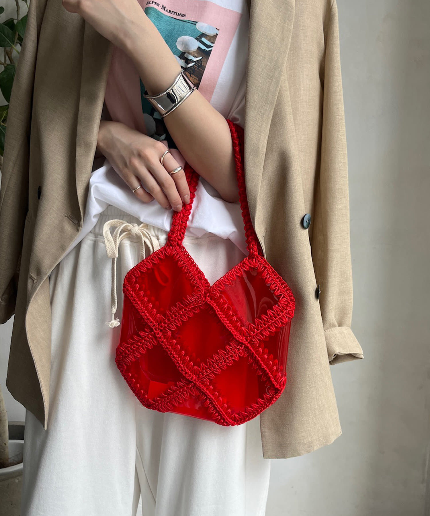 DOUDOU(ドゥドゥ) 【WEB限定】ビニールコンビバッグ