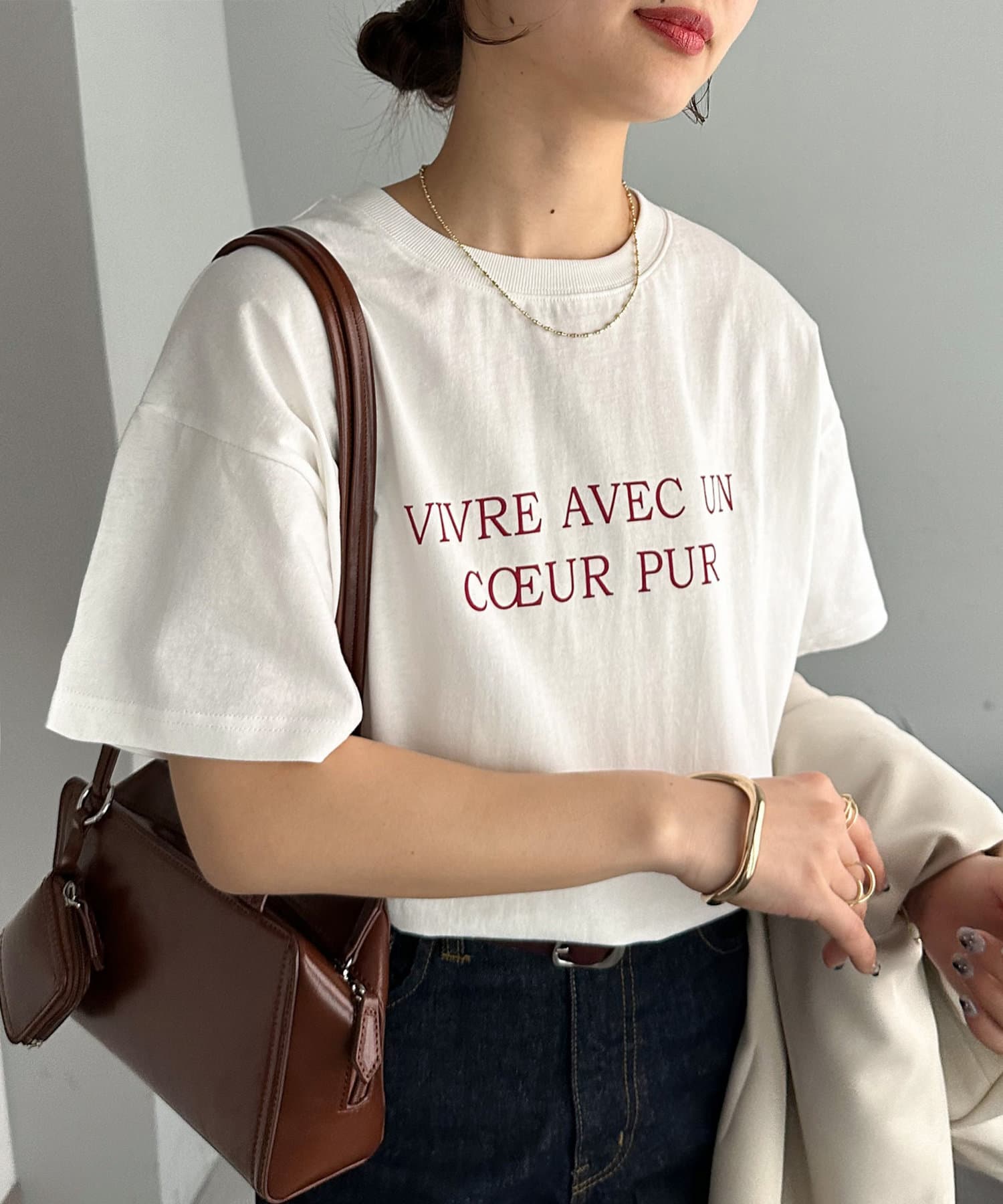 DISCOAT(ディスコート) レディース 【SS先行予約・WEB限定】VIVREロゴプリントTシャツ ホワイトその他1