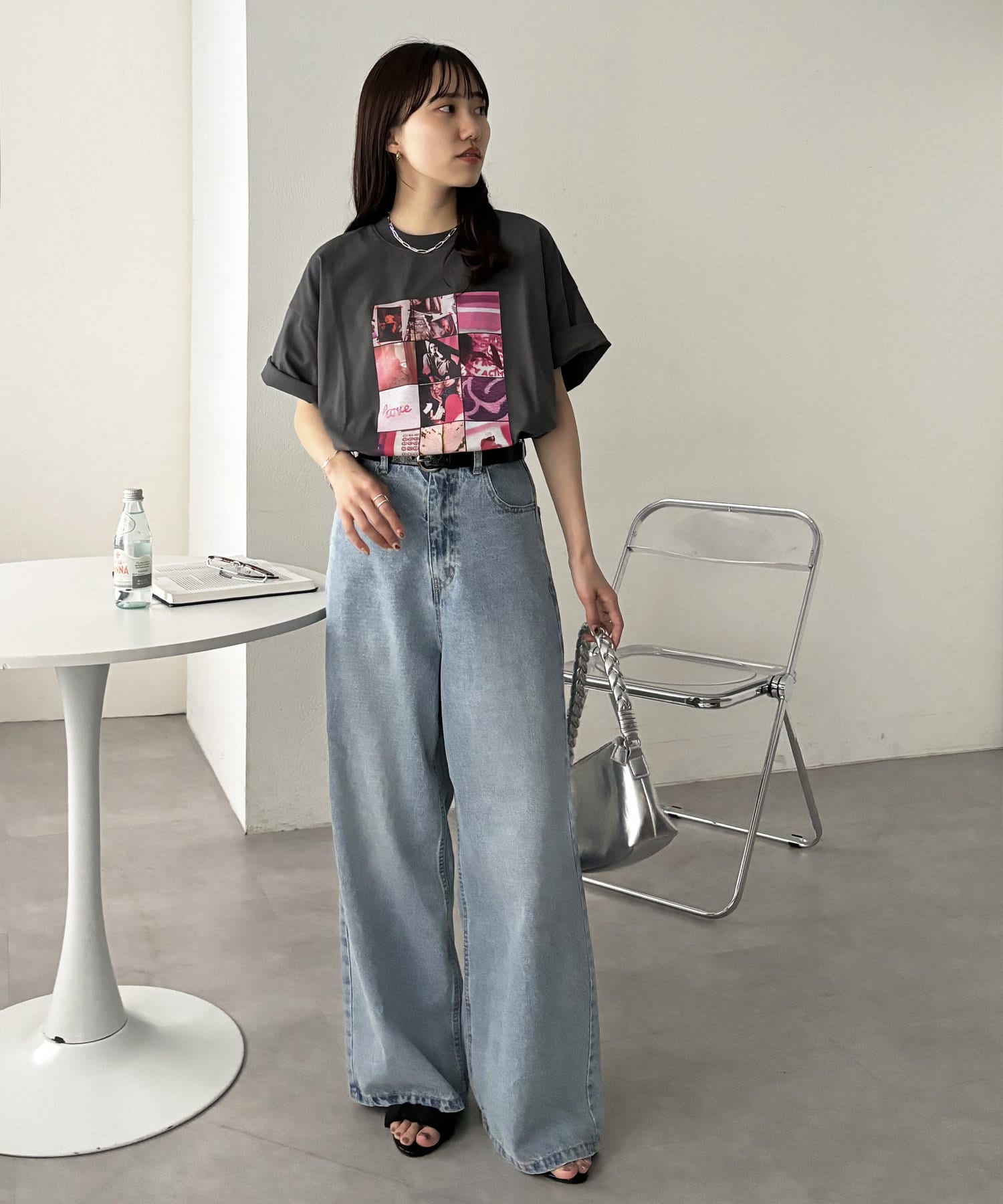 DISCOAT(ディスコート) 【WEB限定/新色追加!】カラーフォトフロントプリントビッグ半袖Tシャツ