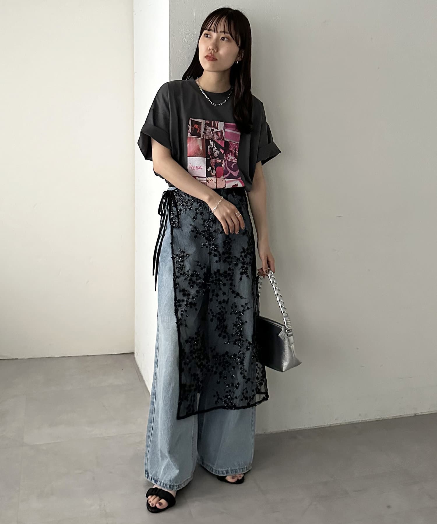 DISCOAT(ディスコート) 【WEB限定/新色追加!】カラーフォトフロントプリントビッグ半袖Tシャツ