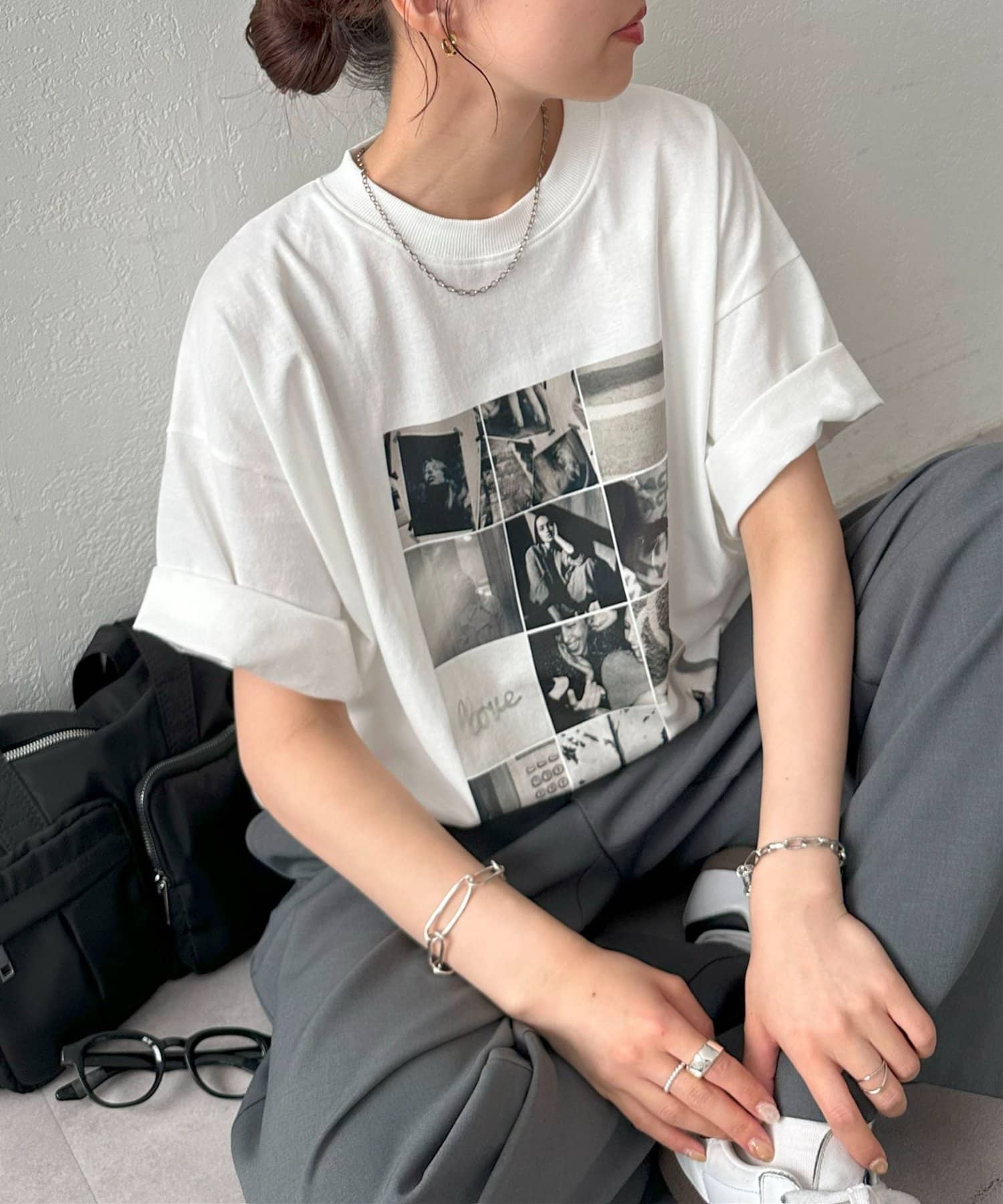 DISCOAT ONLINE LIMITED ITEM1枚で決まる、主役級プリントTシャツ●デザイン印象的なフォトプリントが、コーディネートのアクセントになるデザインTシャツ♪トレンド感のあるややオー