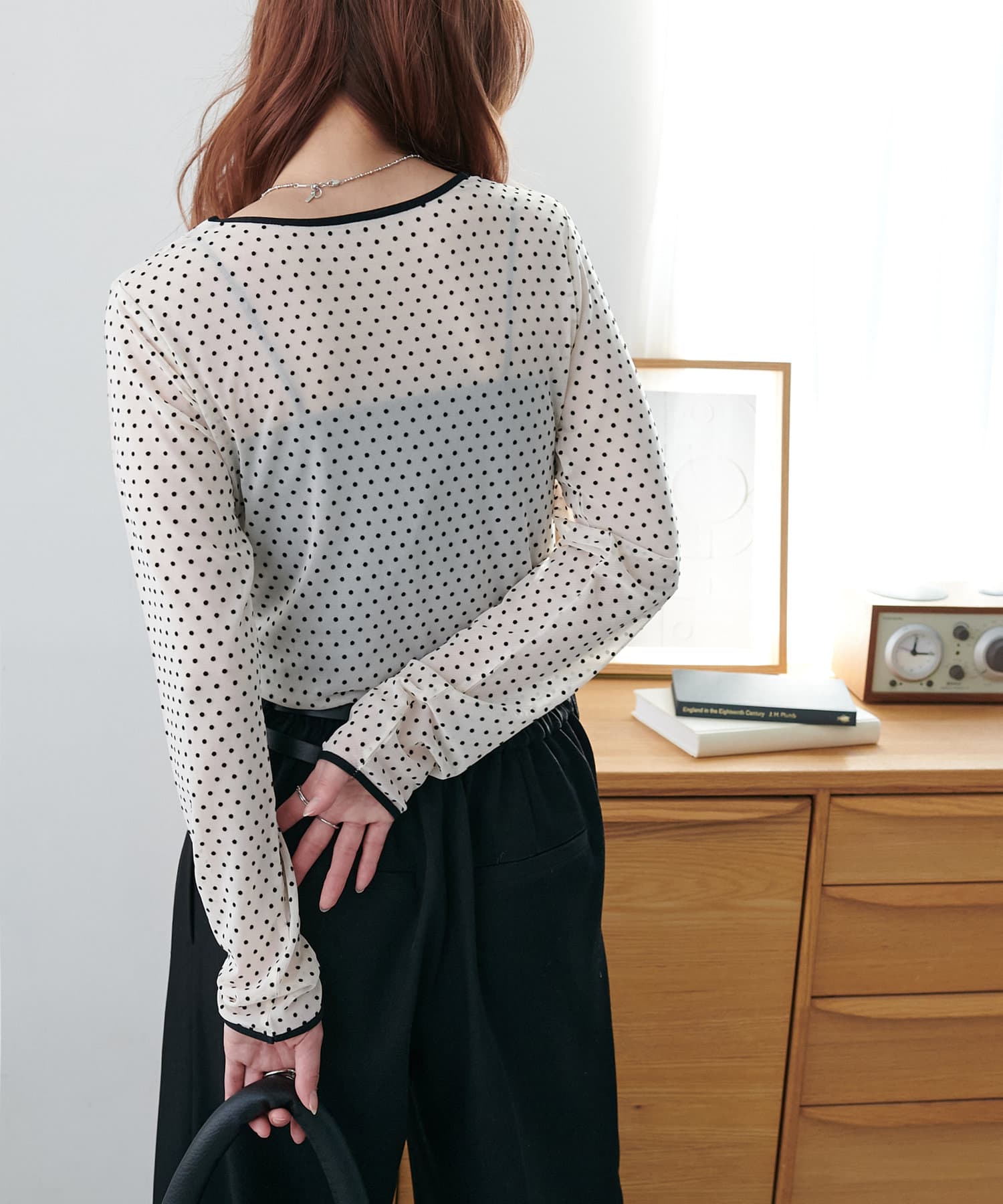 ドットチュールプルオーバー ドットチュールプルオーバー（Tシャツ/カットソー）｜axes femme