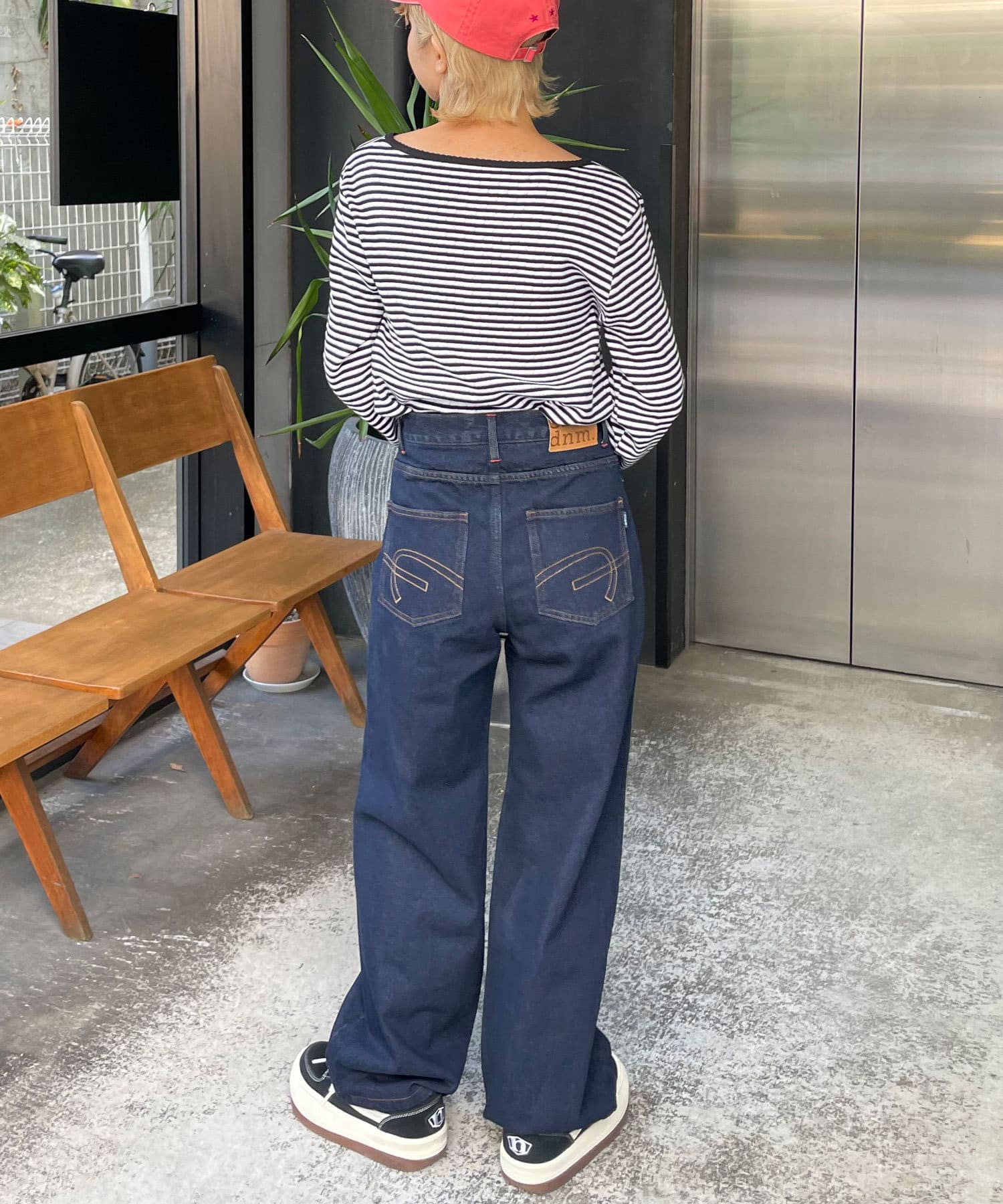 CIAOPANIC(チャオパニック) 【cian denim/シアンデニム】ハイウエストルーズストレートデニム#001