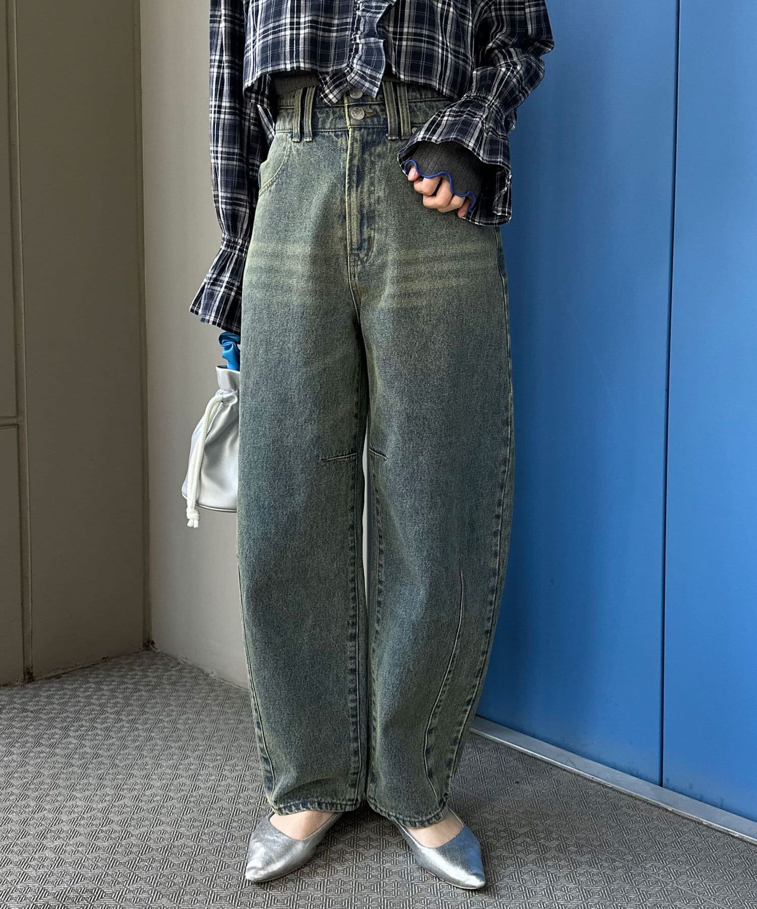 CIAOPANIC(チャオパニック) レディース 【cian denim/シアンデニム】スリークカーブデニム#003 ベージュ