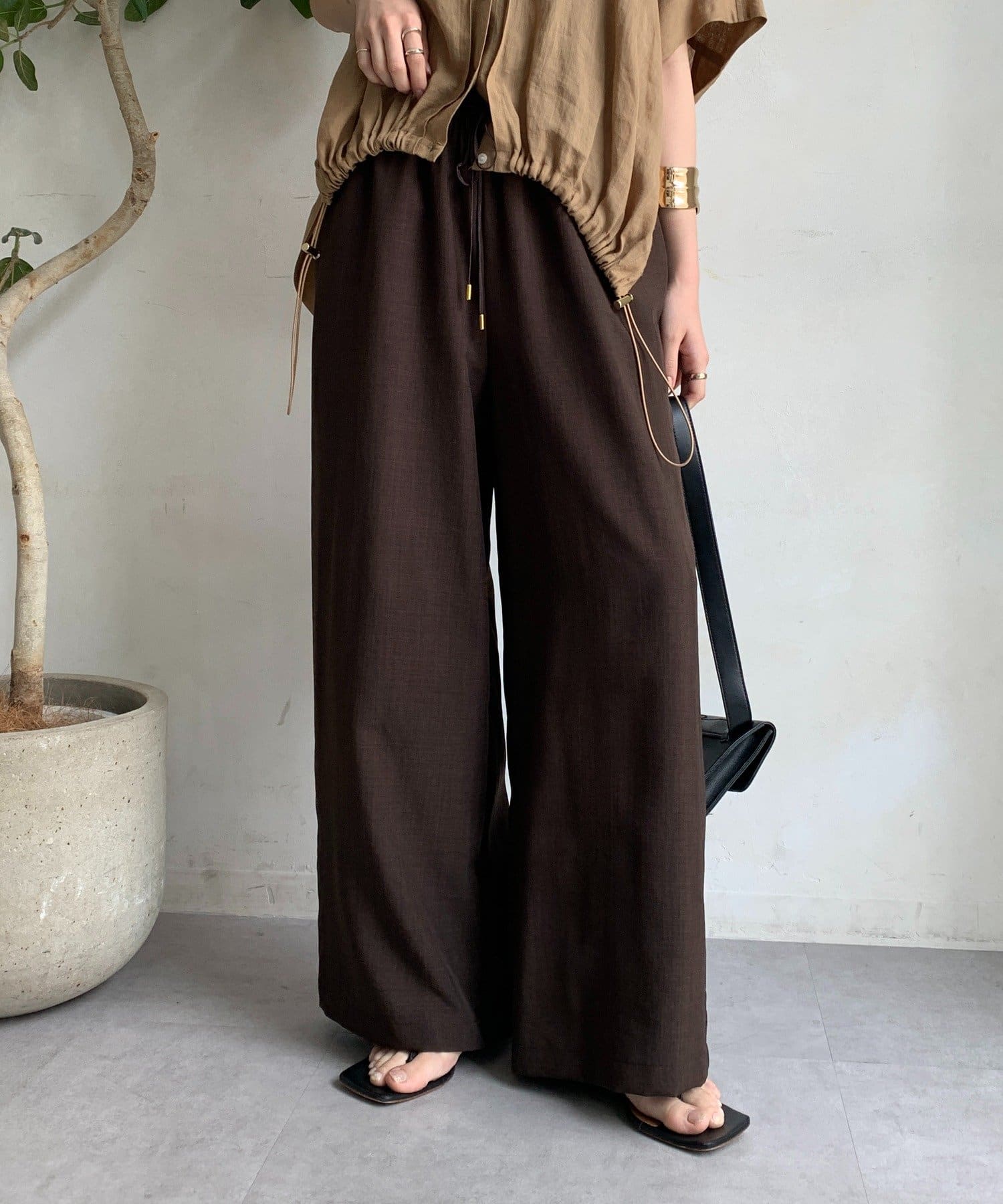 DOUDOU(ドゥドゥ) 【WEB限定】タンブラーブッチャーイージーパンツ