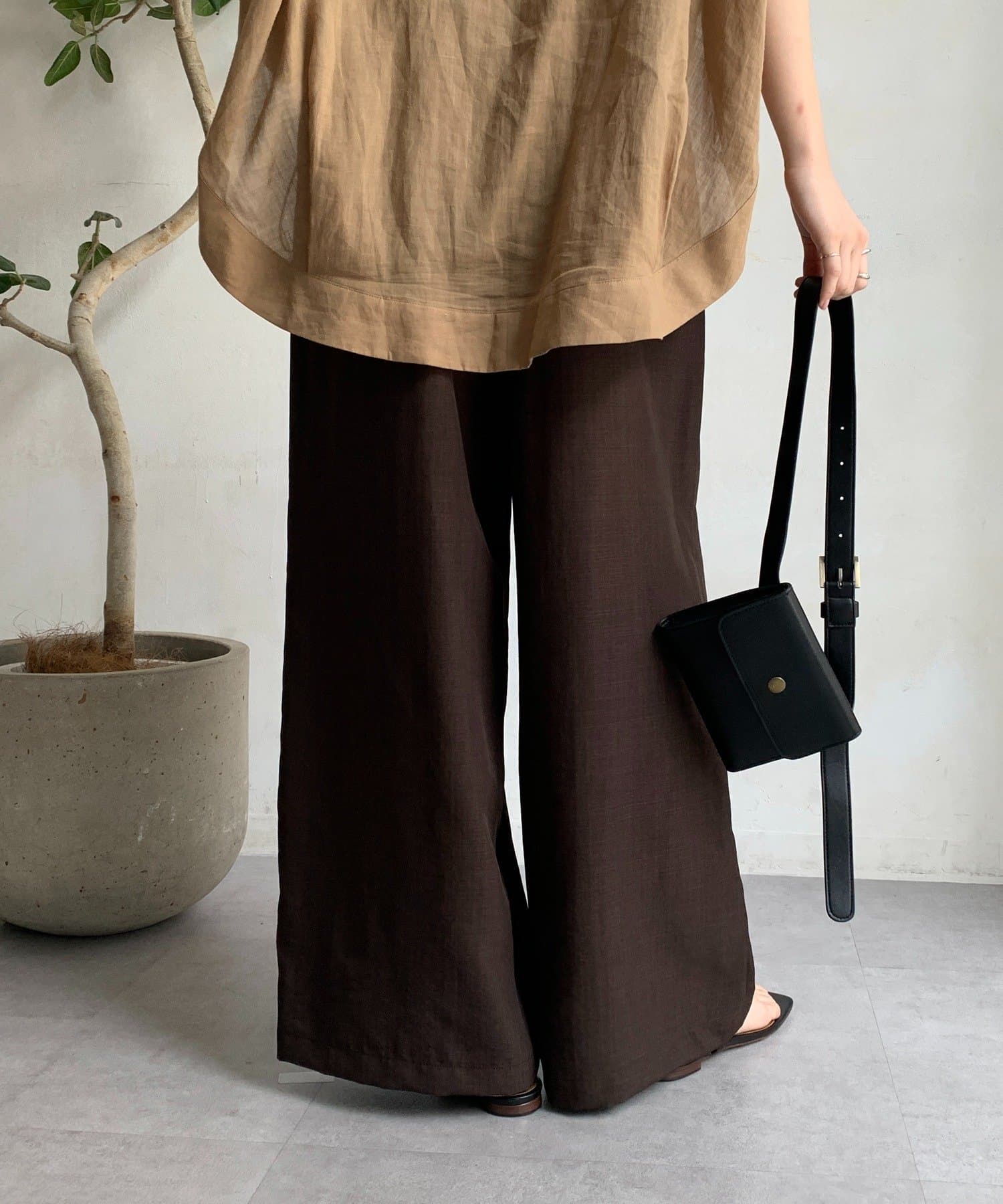 DOUDOU(ドゥドゥ) 【WEB限定】タンブラーブッチャーイージーパンツ