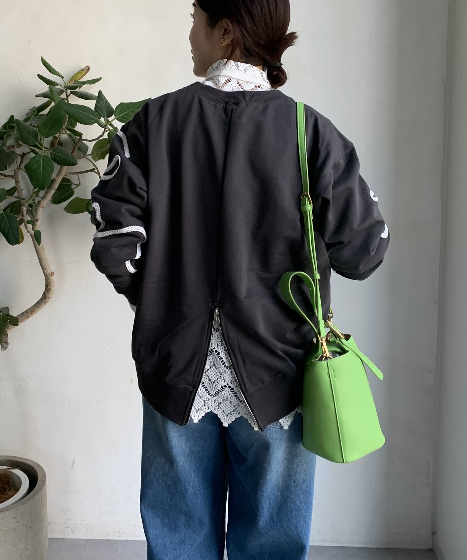 DOUDOU(ドゥドゥ) 【WEB限定】コード刺繍トップス