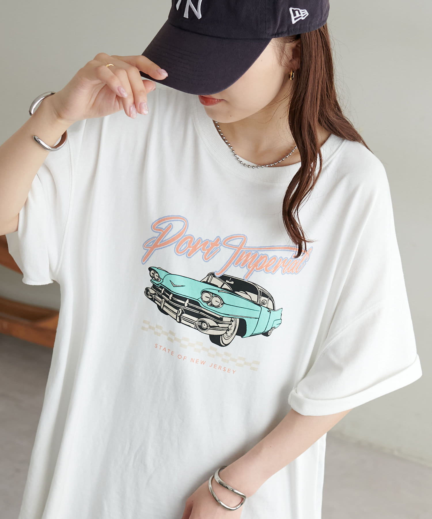 DISCOAT(ディスコート) 【WEB限定】ピグメントカープリントTシャツ《ユニセックス》