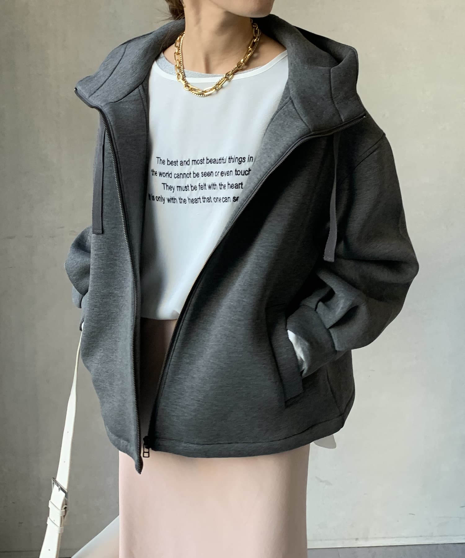 OUTLET(アウトレット) 【DouDou】ダンボールニットブルゾン