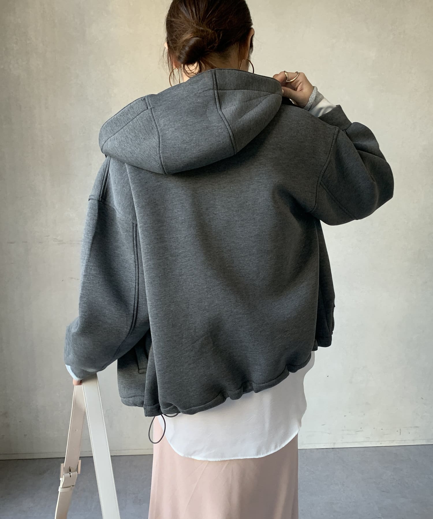 OUTLET(アウトレット) 【DouDou】ダンボールニットブルゾン