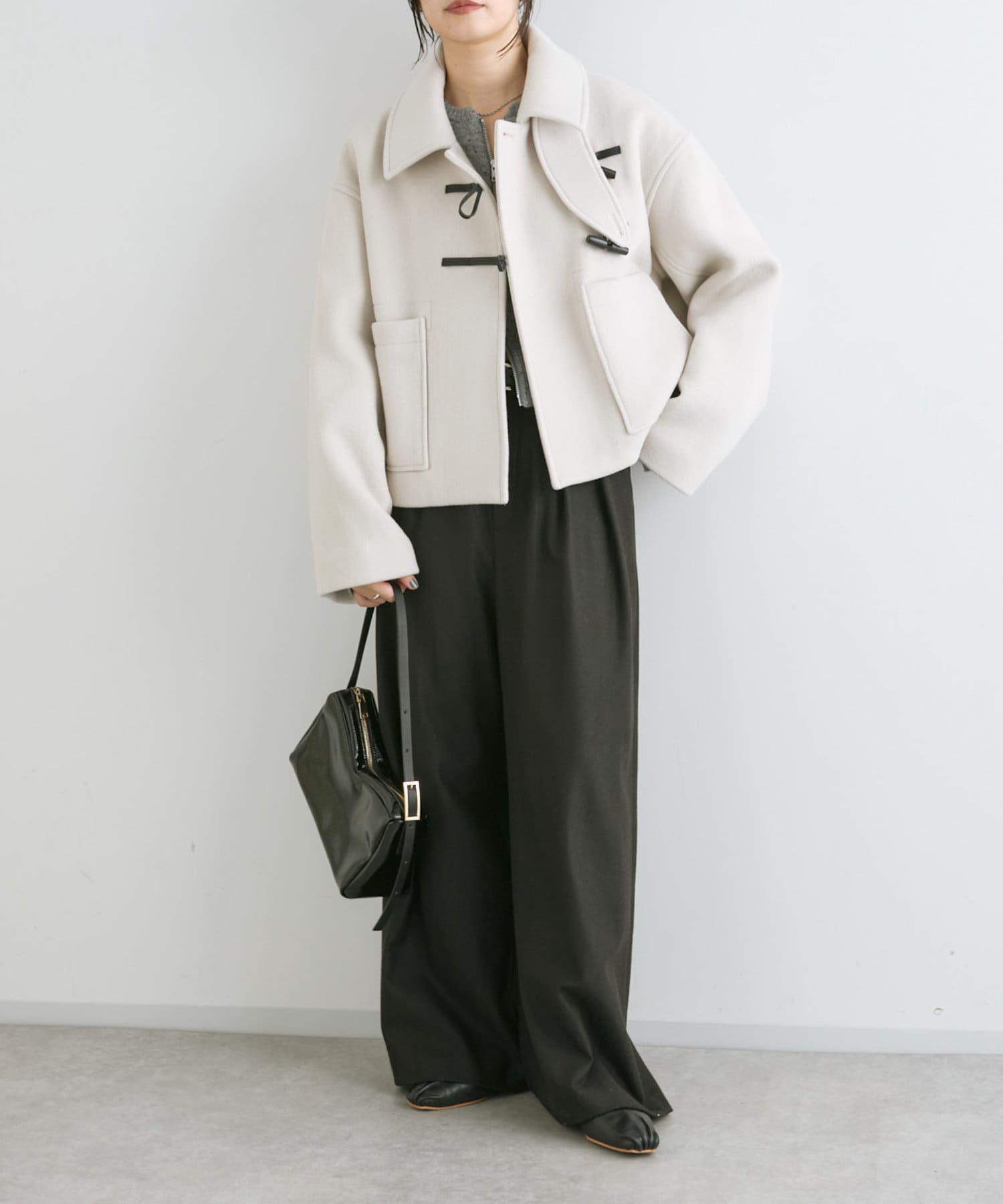 RIVE DROITE ベージュ ダッフルコート RIVE DROITE】ショートダッフルコート | OUTLET(アウトレット