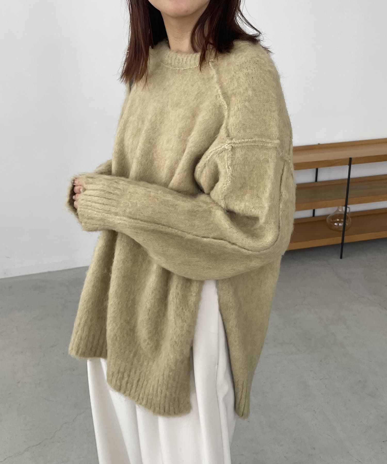 OUTLET(アウトレット) 【CAPRICIEUX LE'MAGE】サイドスリットシャギープルオーバー