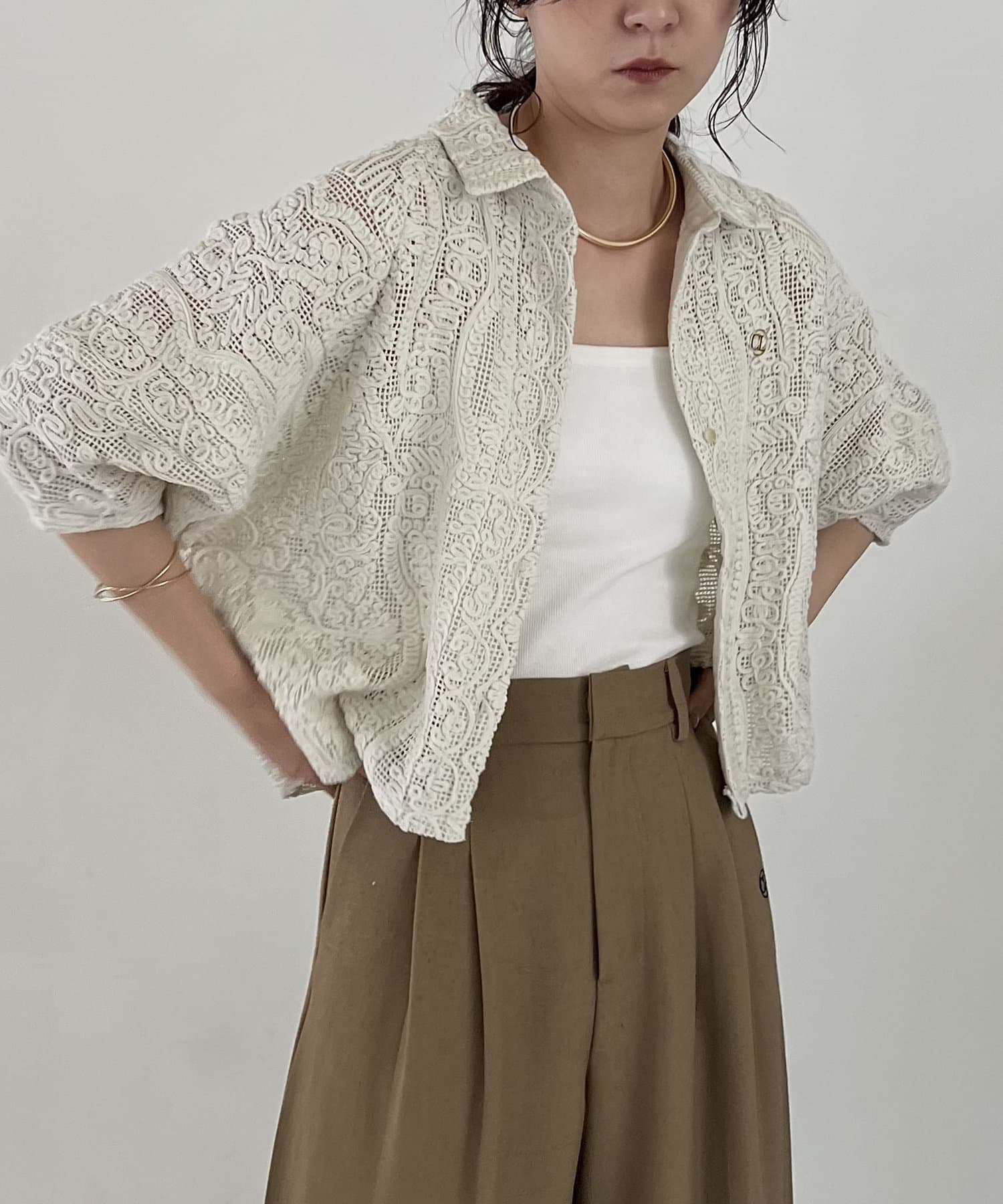 CAPRICIEUX LE'MAGE】レースパフシャツ | OUTLET(アウトレット