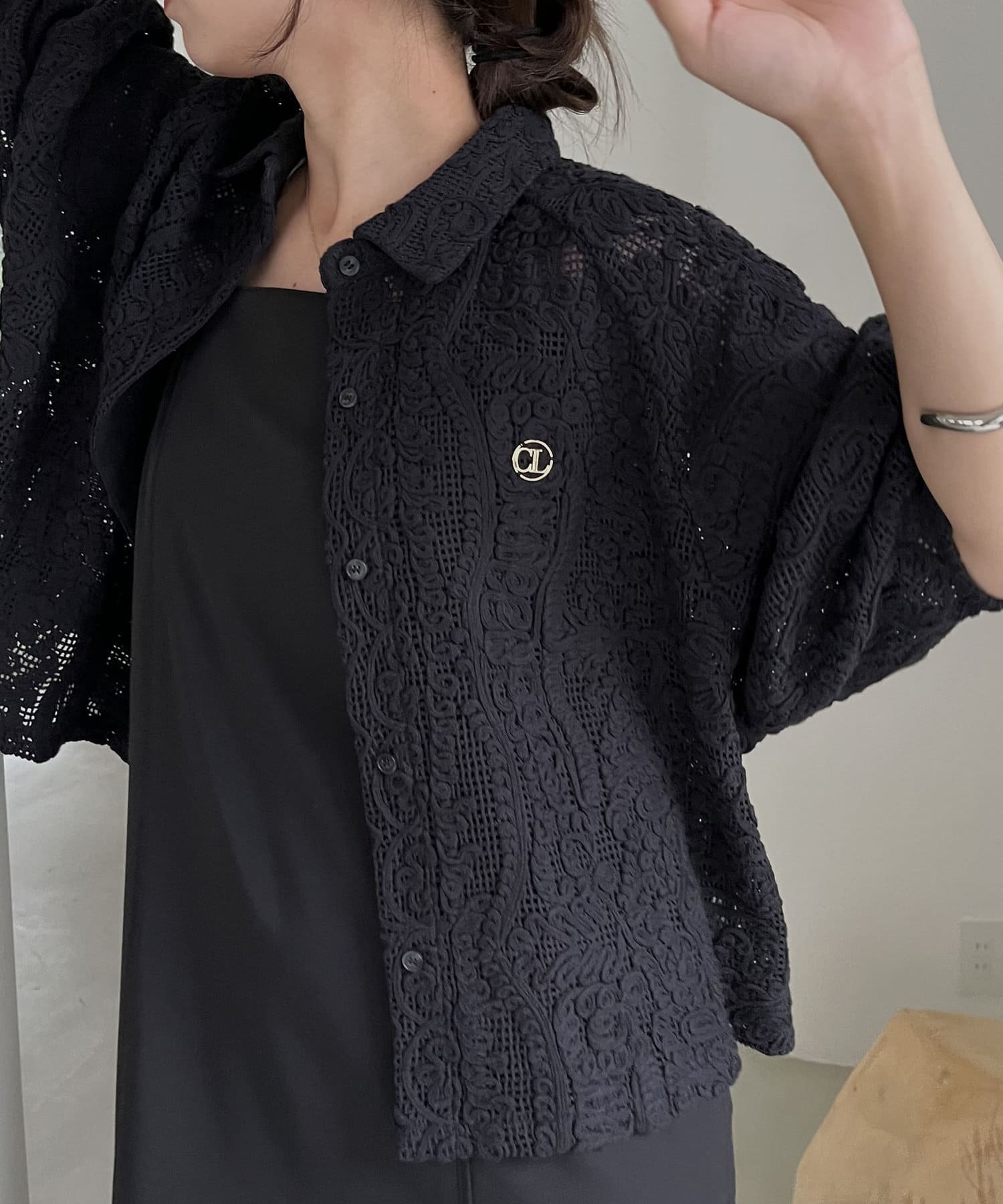 CAPRICIEUX LE'MAGE レースパフシャツ CAPRICIEUX LE'MAGE】レースパフシャツ | OUTLET(アウトレット