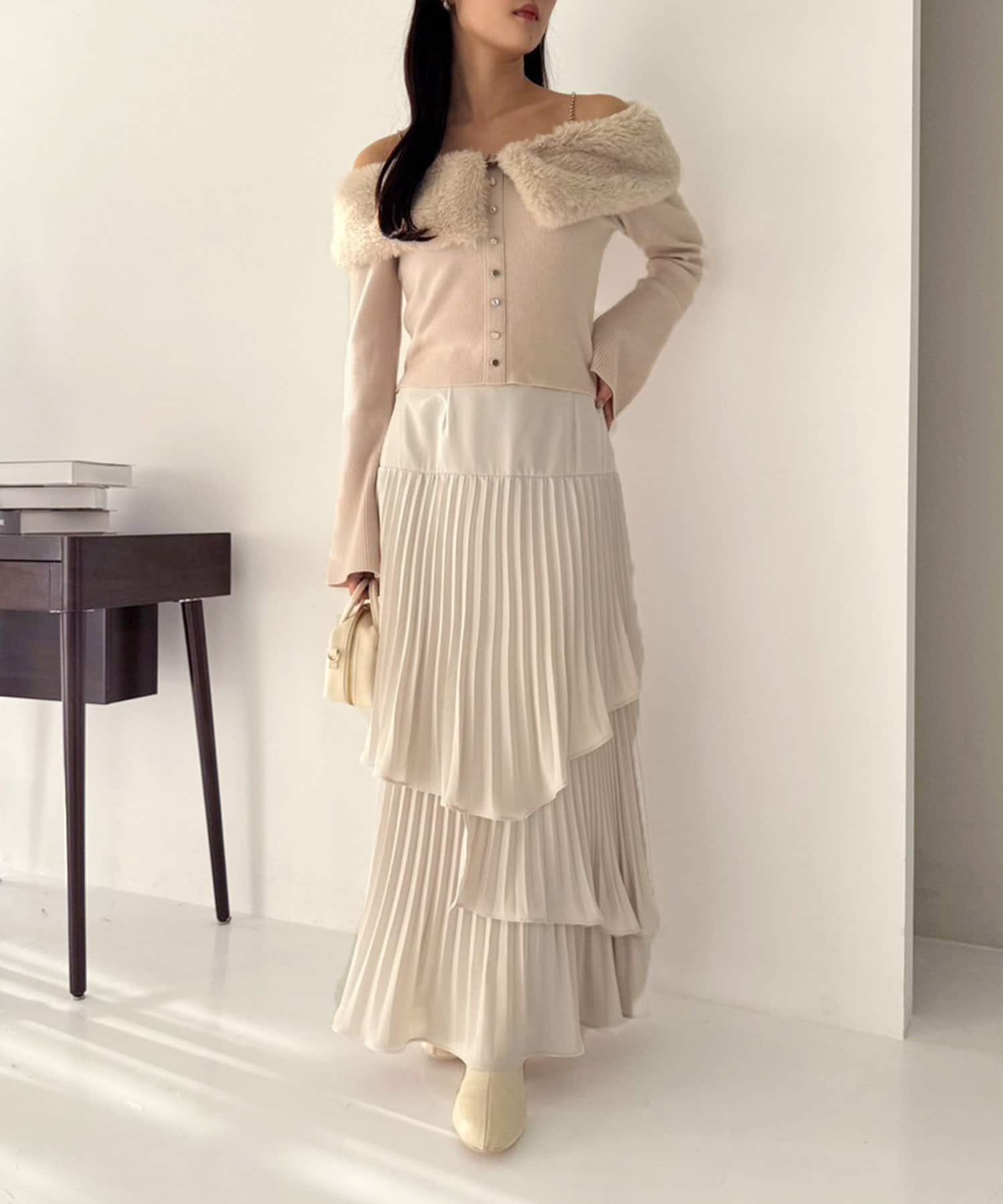 プリーツティアードロングスカート | one after another NICE CLAUP  