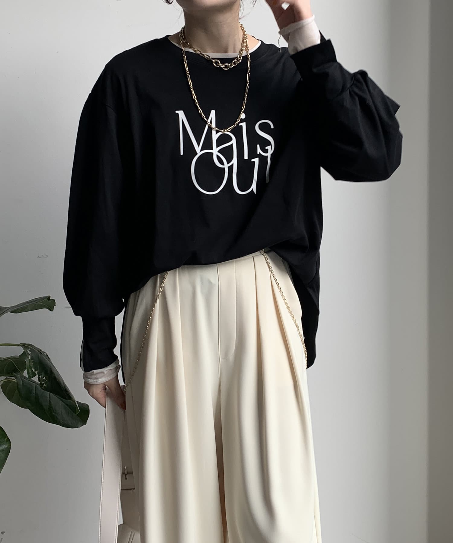 DOUDOU(ドゥドゥ) 【WEB限定】MaisoulフロッキーロゴロンTEE