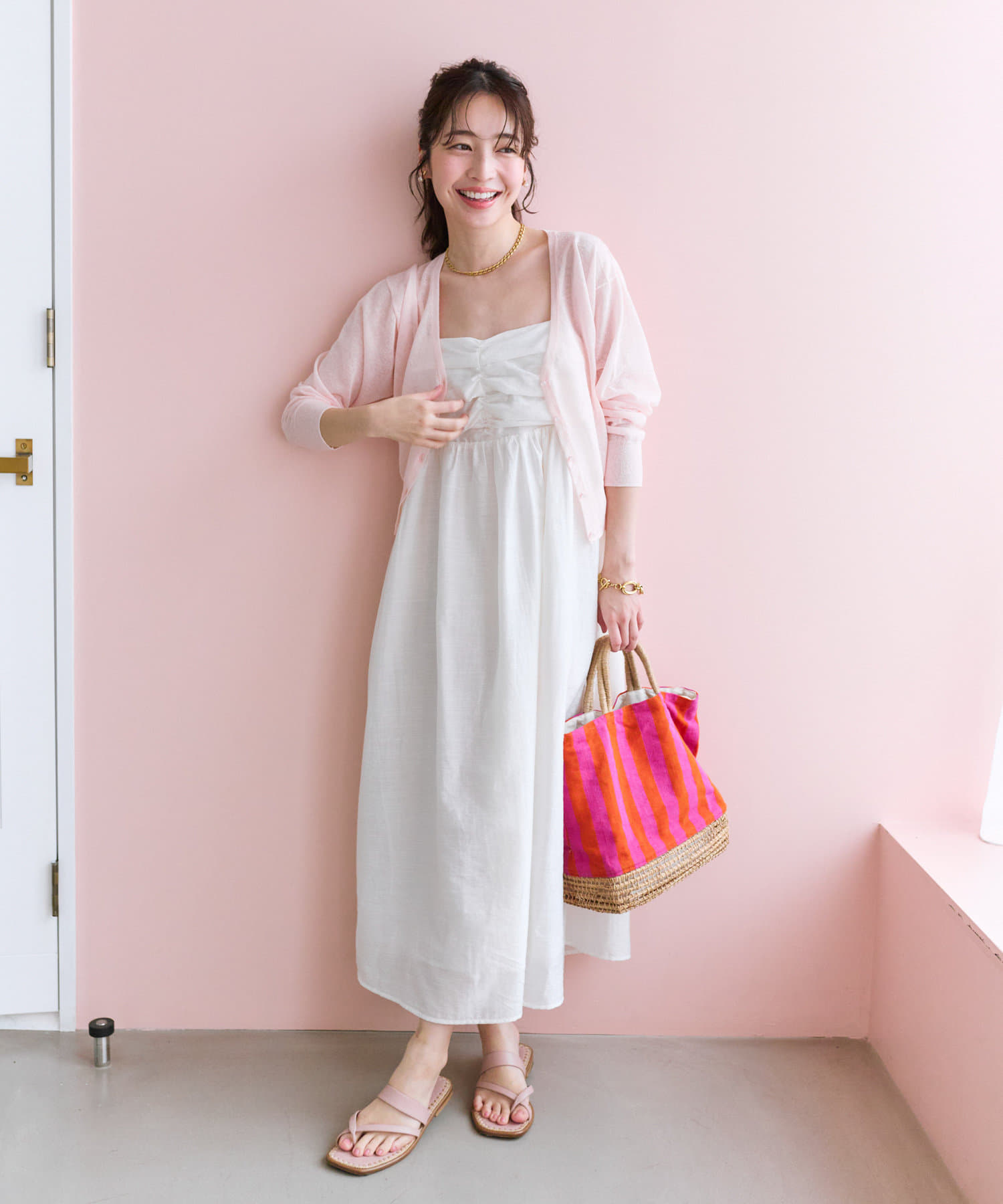 La boutique BonBon(ラブティックボンボン) 【セットアップ可】レーヨンリネンシアースラブワンピース