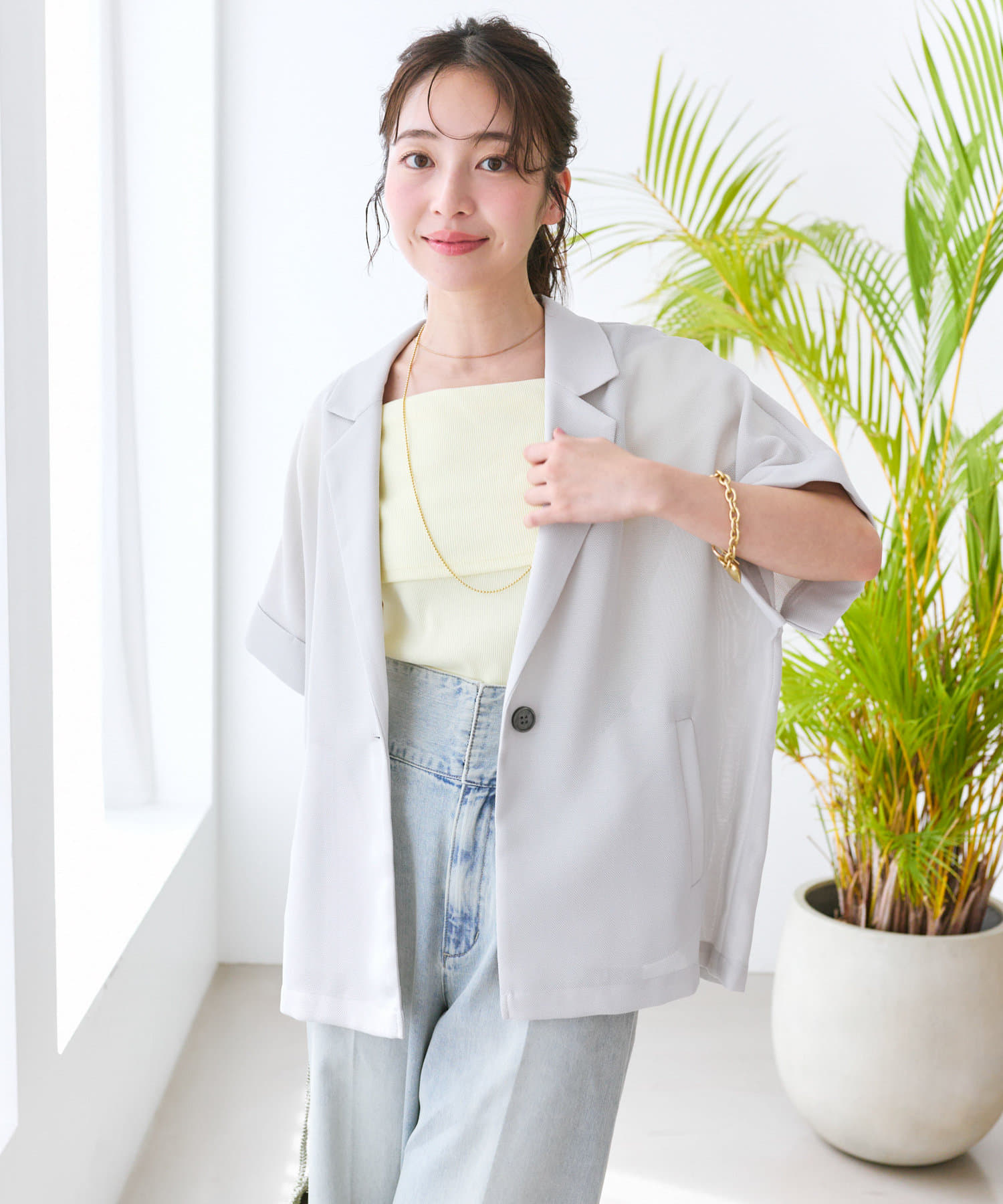 涼感抜群】メッシュハーフスリーブジャケット | La boutique