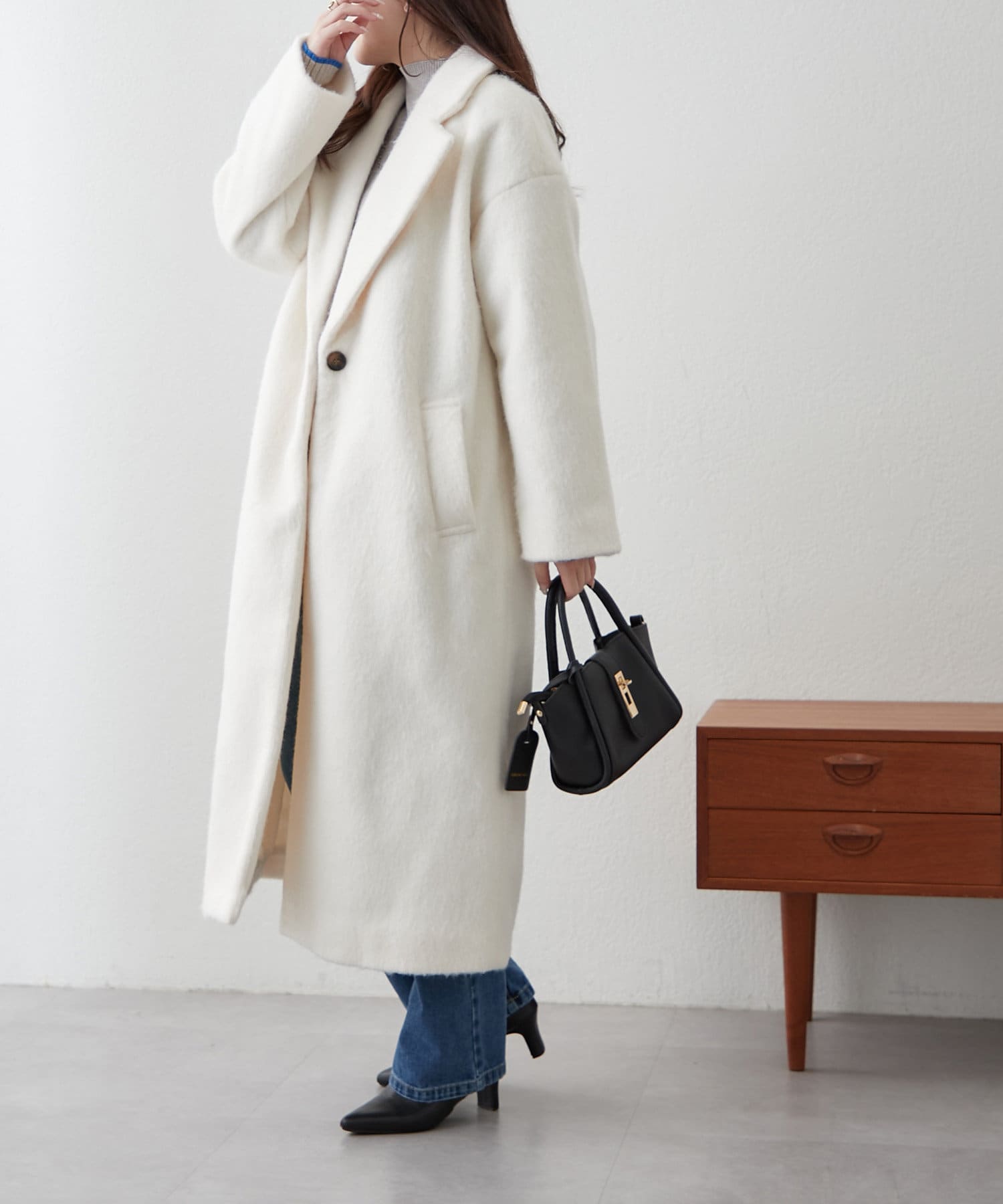 袖タックチェスターコート | Remind me and forever(リマインドミー