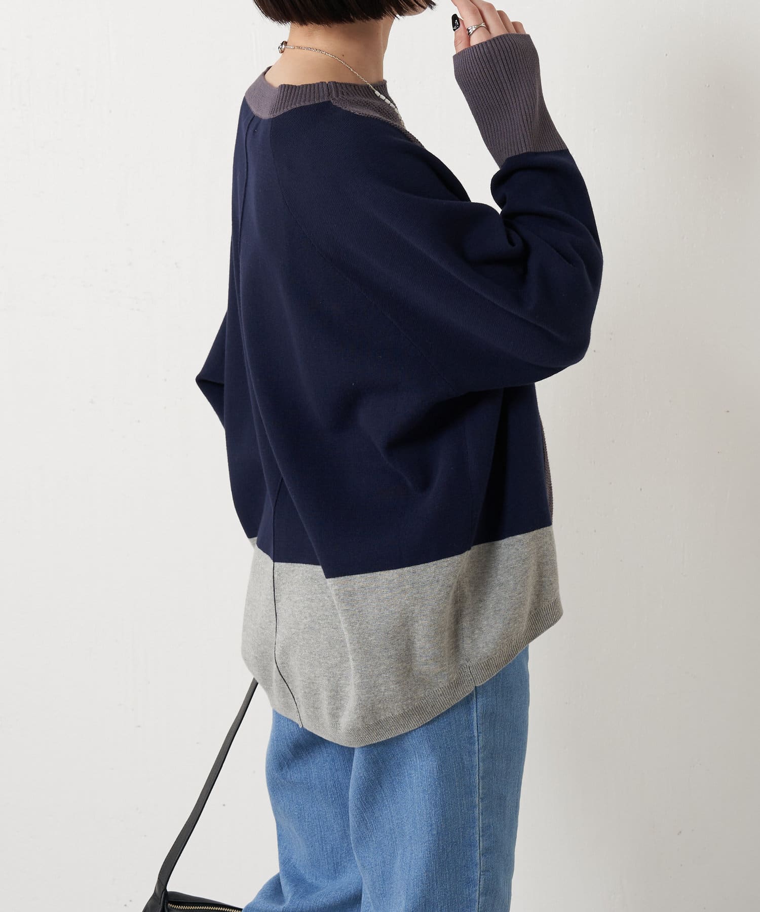 Jena　espace merveilleux(ジェナ　エスパスメルヴェイユ) カラーブロックニット