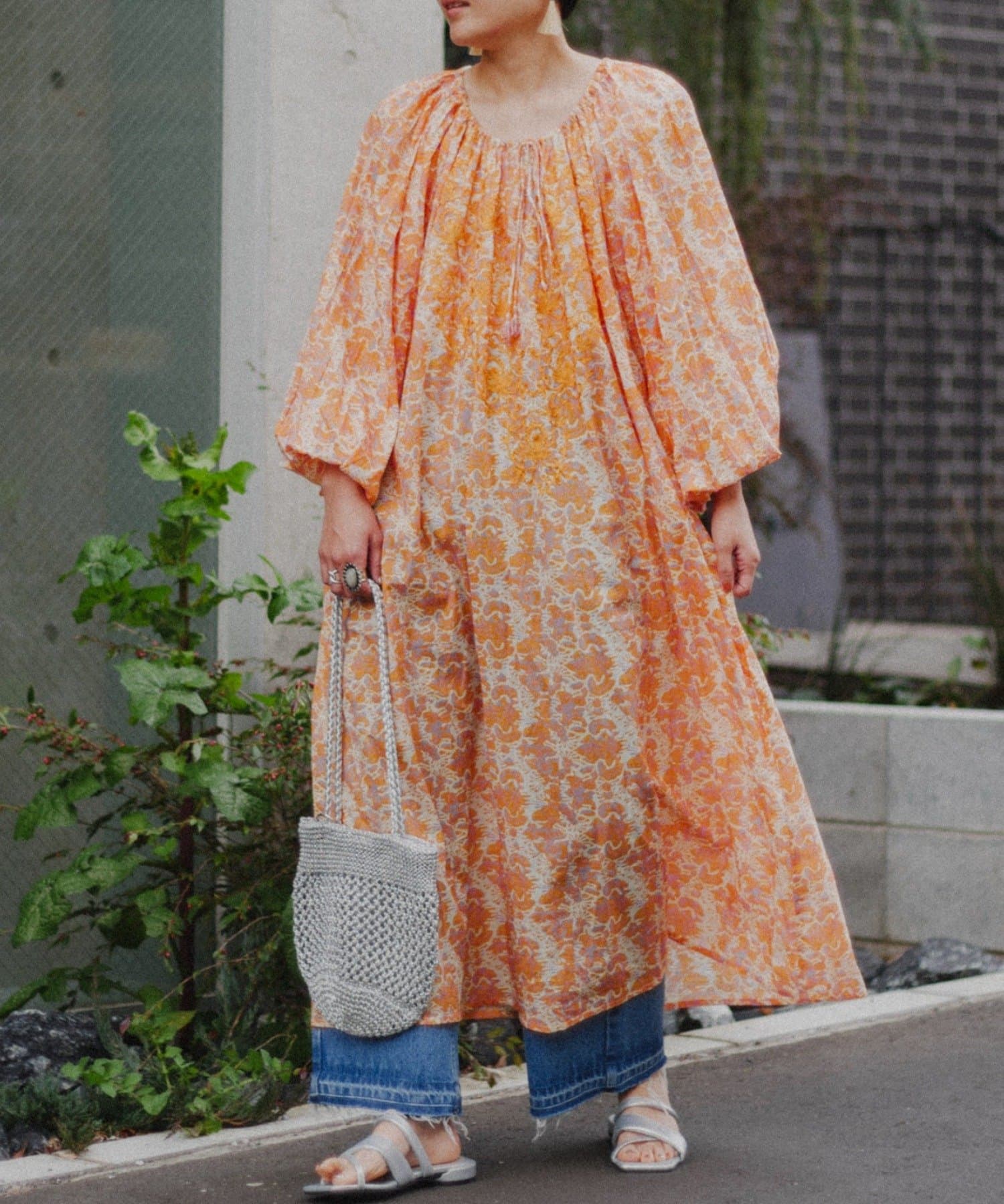 CIAOPANIC TYPY(チャオパニックティピー) aguniヴィンテージフラワー光沢シアーワンピ