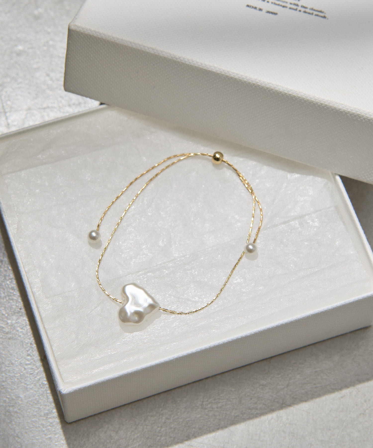 Lattice(ラティス) 淡水ハートパールブレスレット