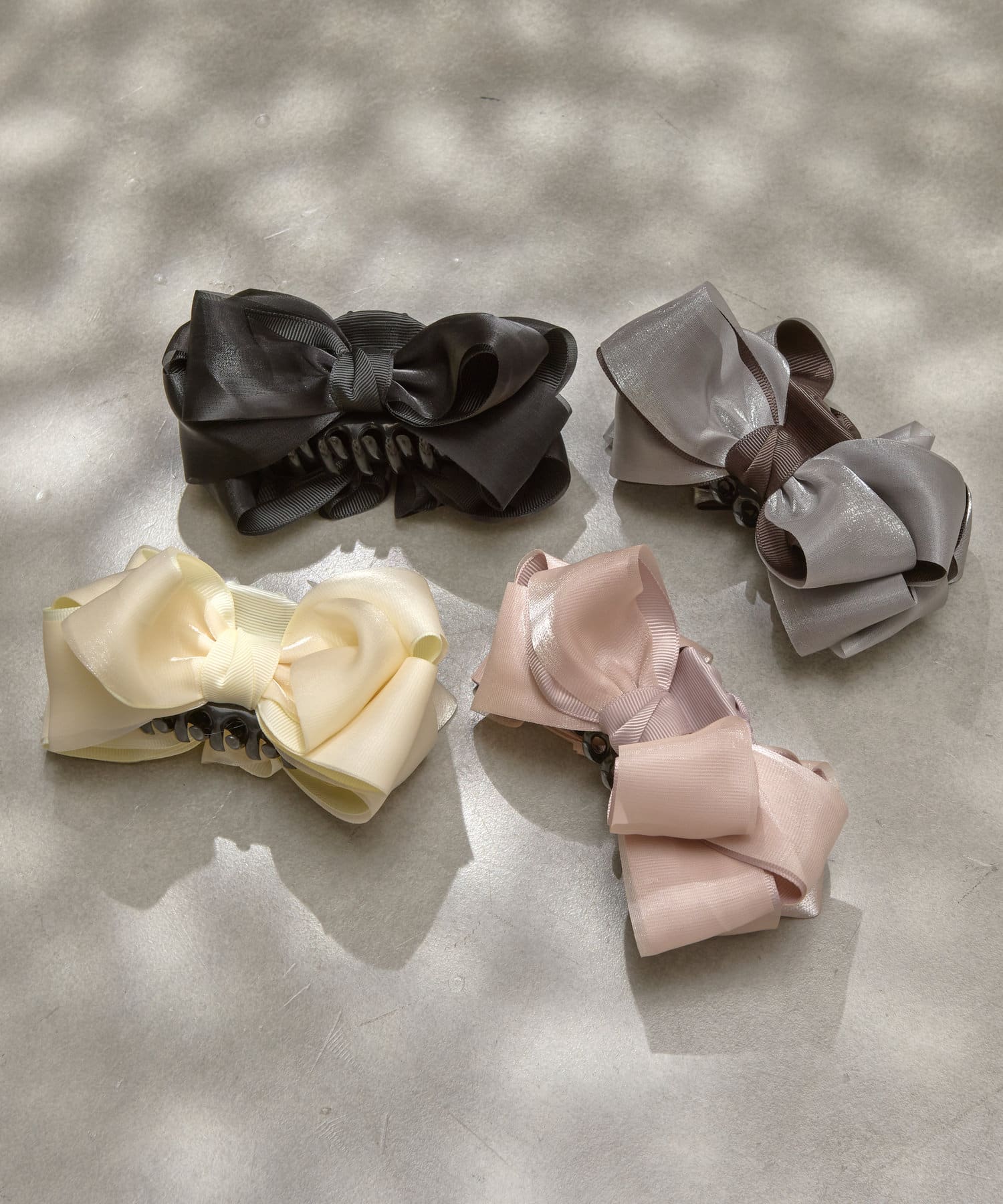 ＊liberty＊トリプルリボンのバンスクリップ＊モーブピンク×フェリシテ liberty＊トリプルリボンのバンスクリップ＊モーブピンク×フェリシテ