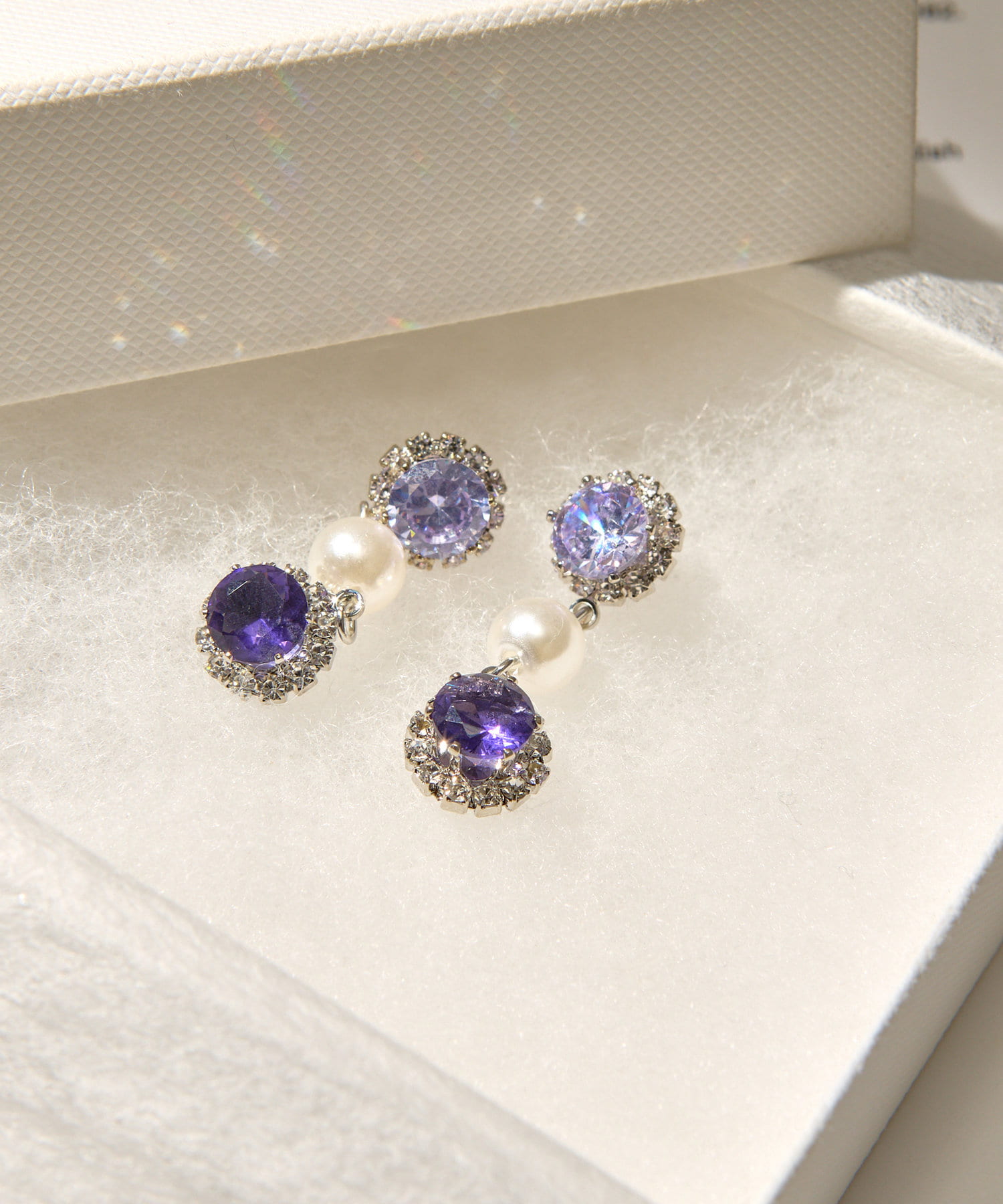 Lattice(ラティス) ＜チタン＞ビジューパールピアス