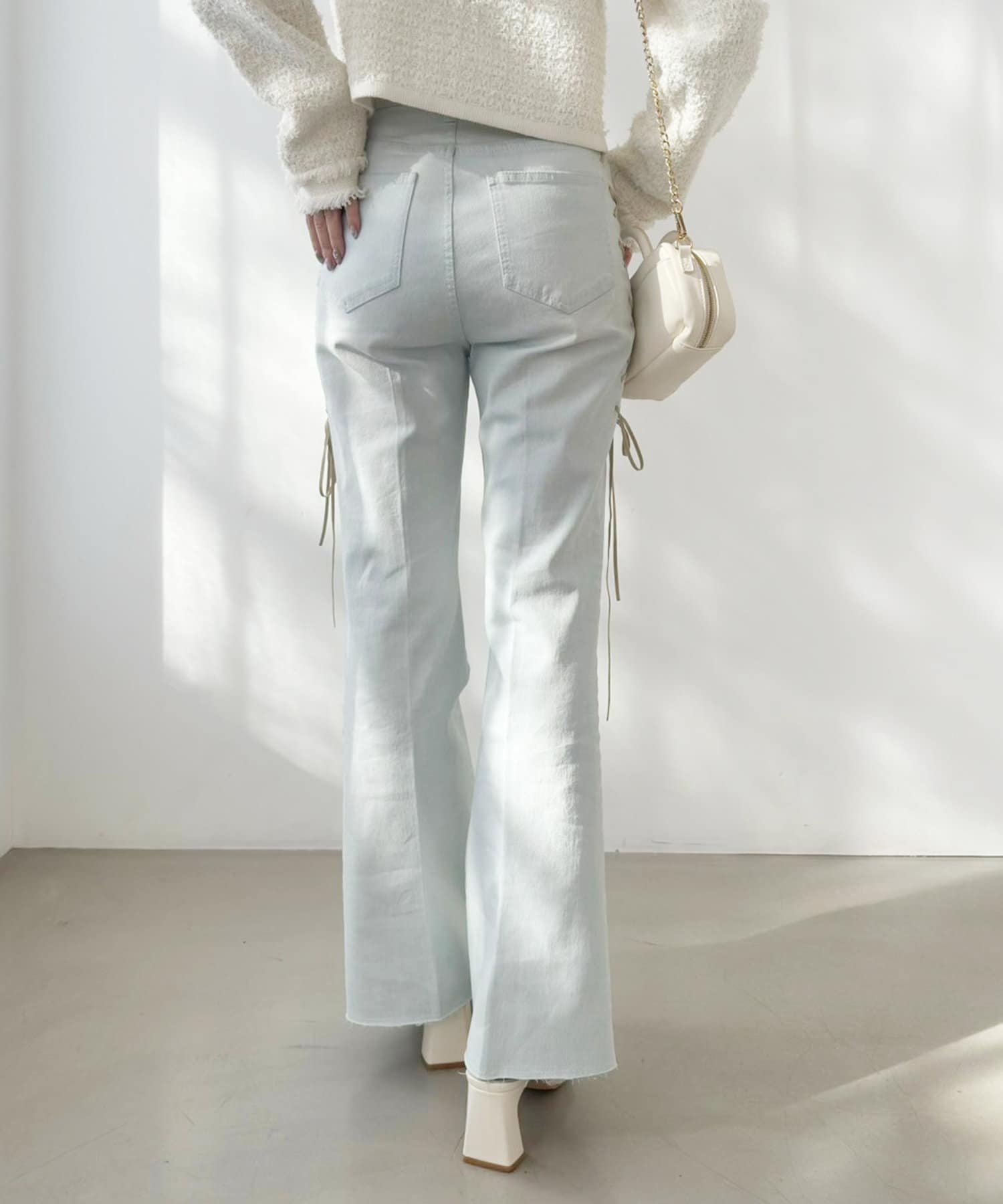 NICE CLAUP レースアップデニムパンツ one after another NICE CLAUP｜レースアップデニムパンツ/SM