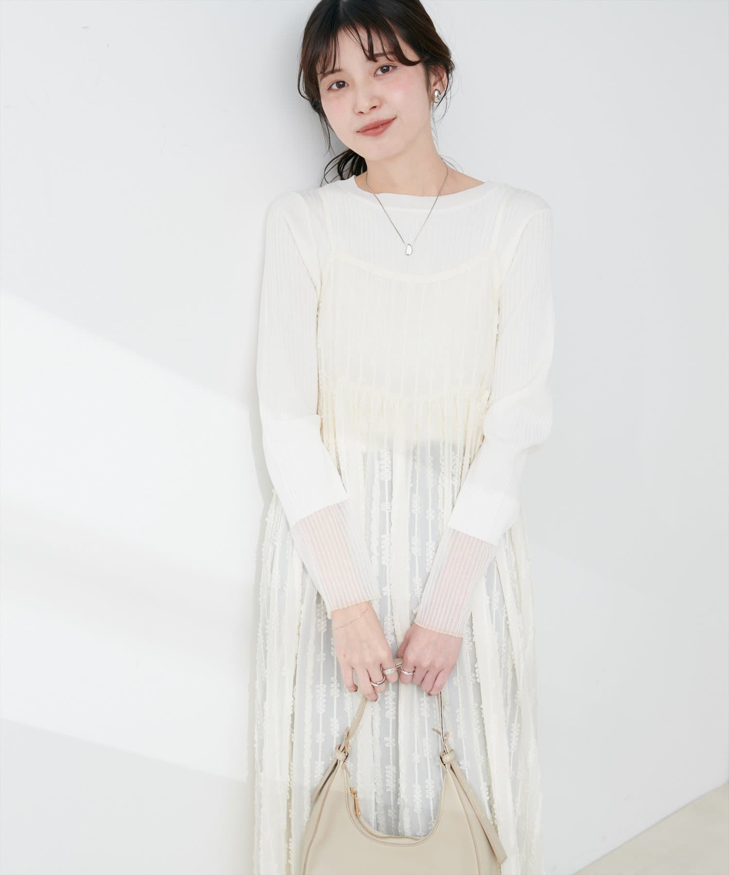 WEB限定】シアージャガードキャミワンピース | natural couture
