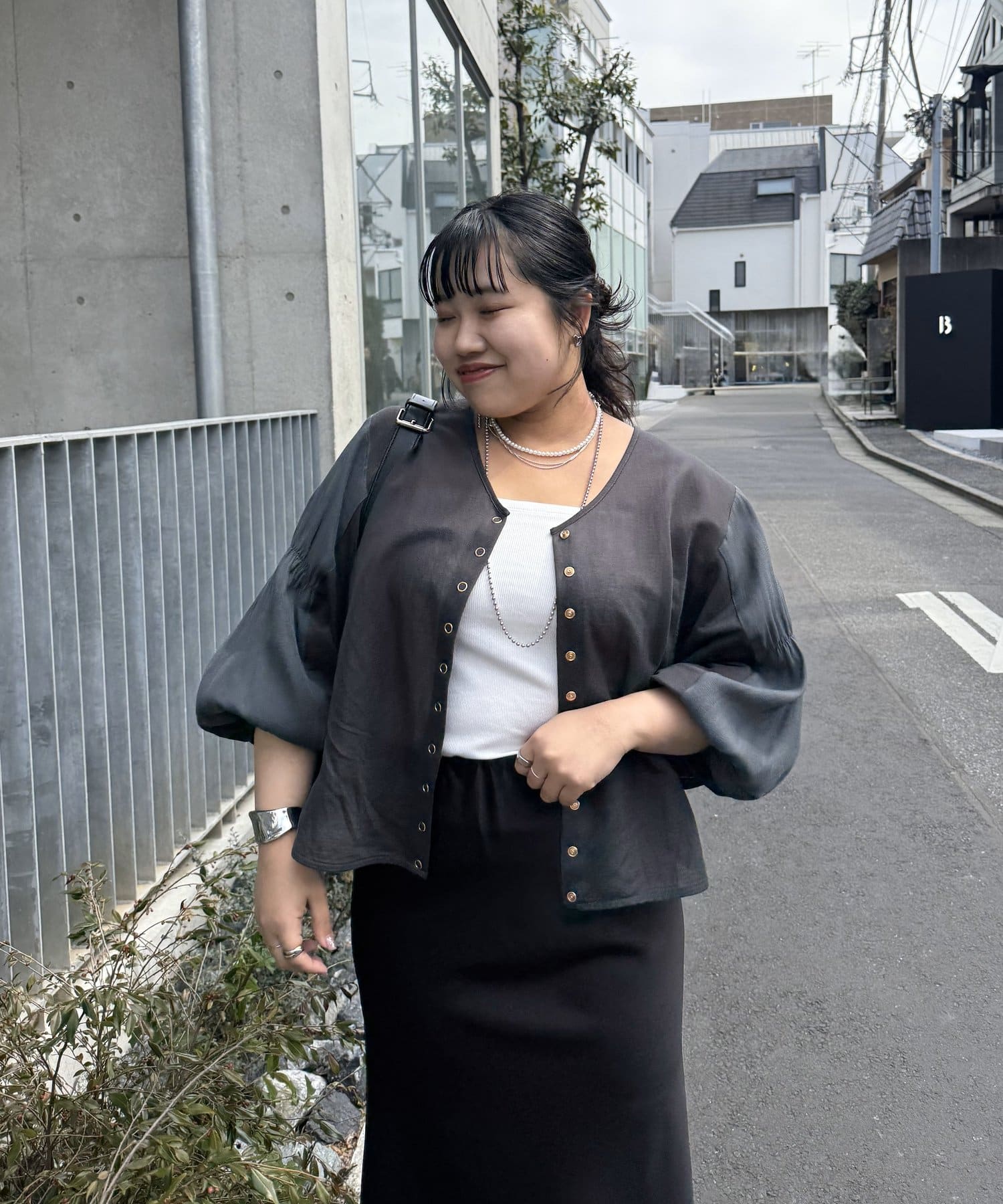 Jena　espace merveilleux(ジェナ　エスパスメルヴェイユ) 【さわ企画】【WEB限定】袖ボリュームシアーシャツ
