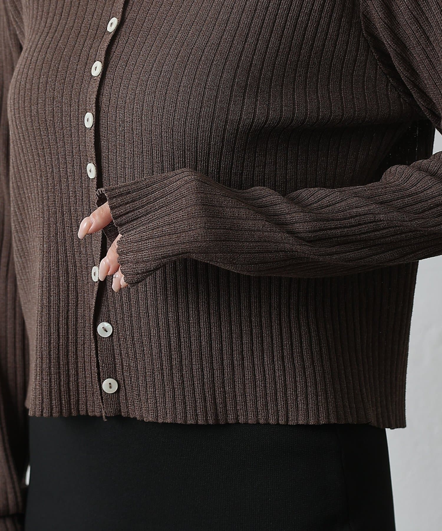 COLONY 2139(コロニー トゥーワンスリーナイン) 【新色追加 / 着用動画あり】シアーリブカーディガン