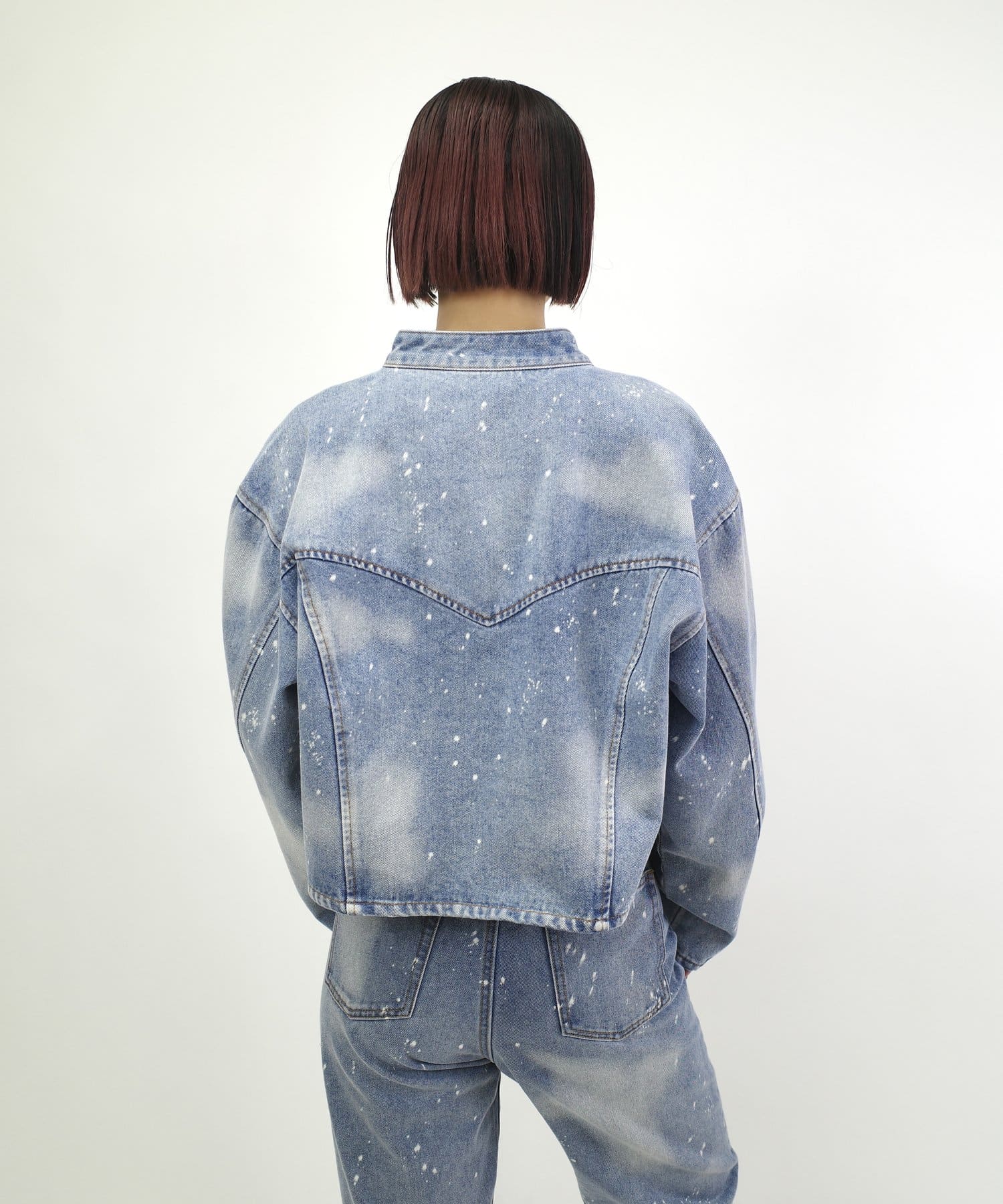 WHO’S WHO gallery(フーズフーギャラリー) スプレーブリーチデニムブルゾン