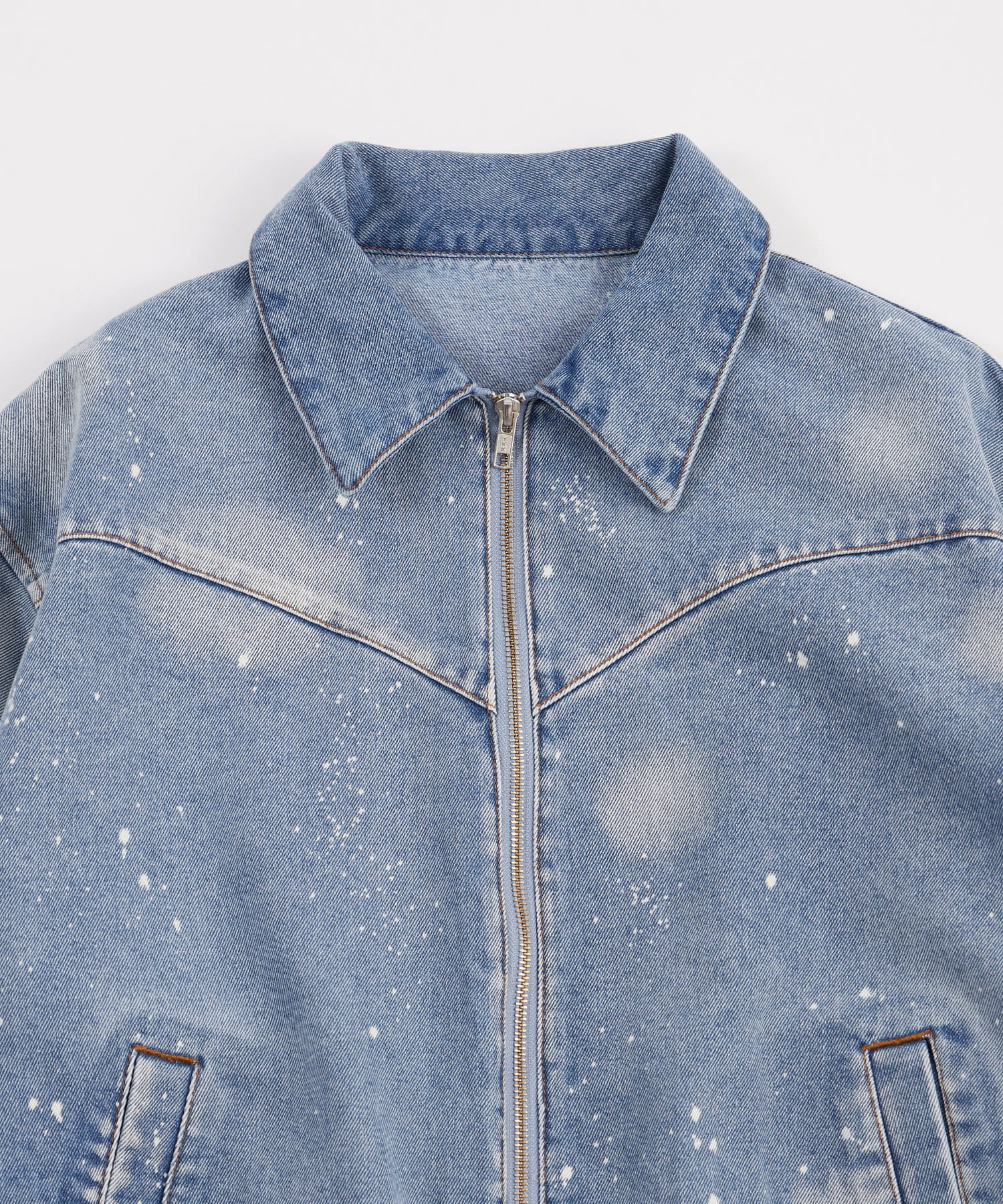 WHO’S WHO gallery(フーズフーギャラリー) スプレーブリーチステンカラーデニムブルゾン【セットアップ対応】