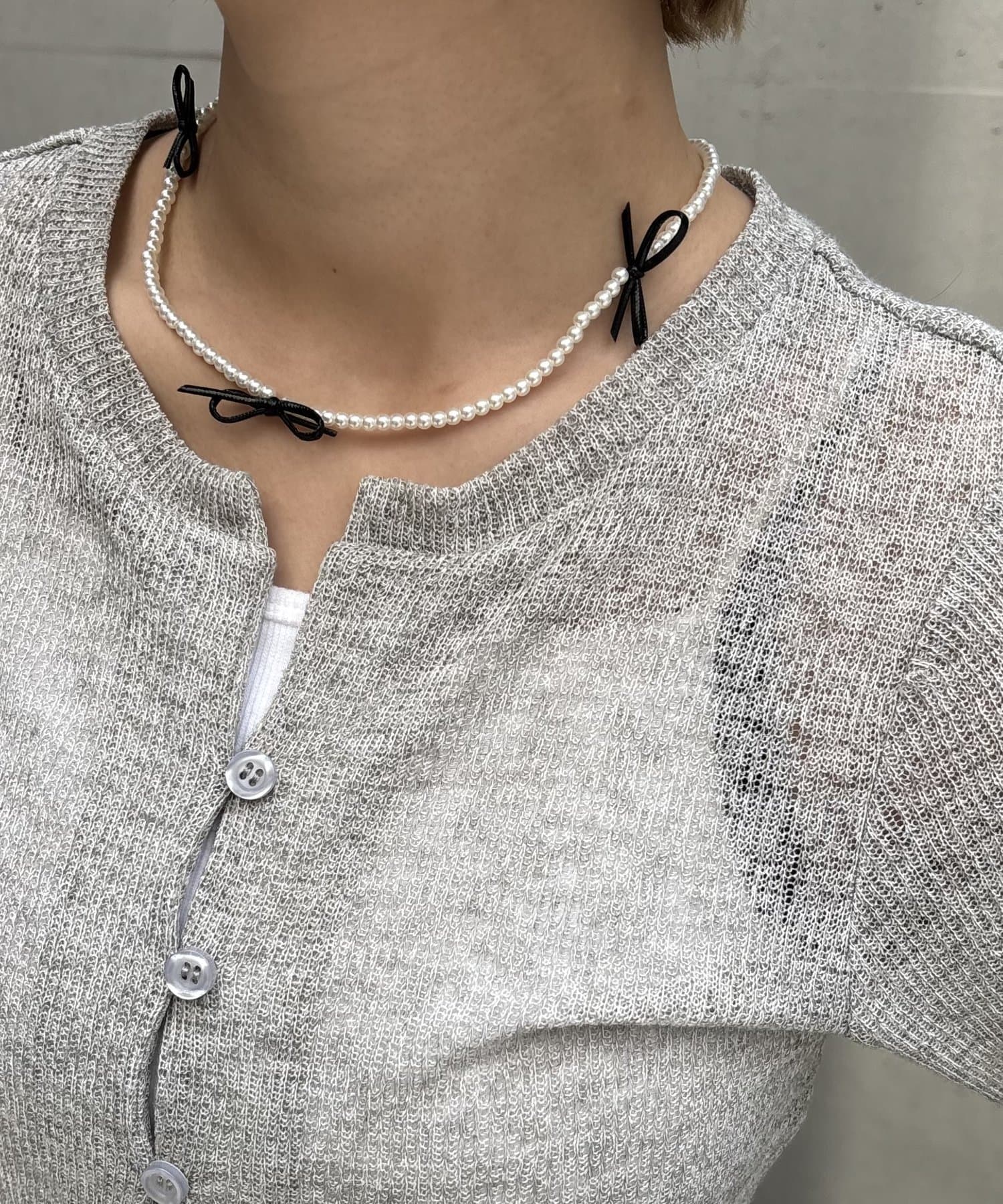 WHO’S WHO gallery(フーズフーギャラリー) リボンパールネックレス