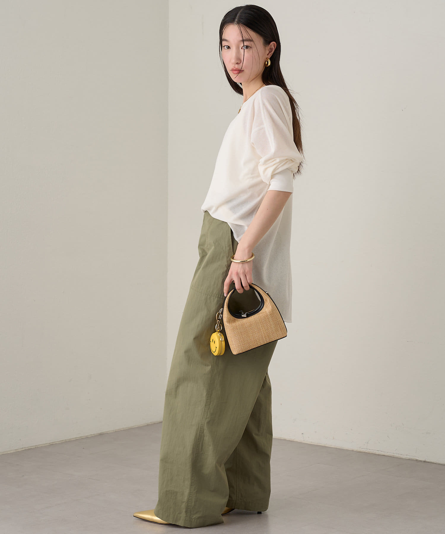 ラウンジドレス LOUNGEDRESS シアーブラウス ゼブラ柄 チュニック丈 透け感 黒 白 送料無料 i0417m0173 中古 古着 ブランド古着DB シアーワッフルカットソー | LOUNGEDRESS(ラウンジドレス