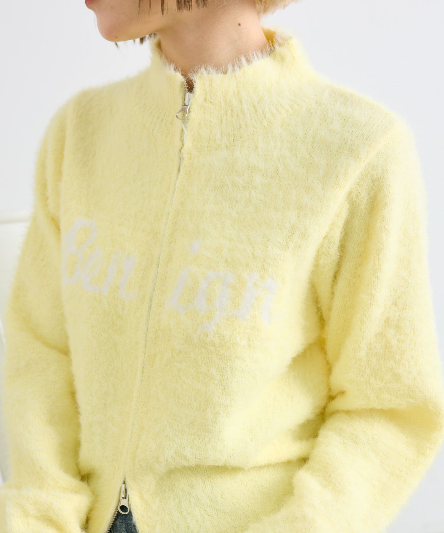 シャギーWジップロゴニット | w closet(ダブルクローゼット