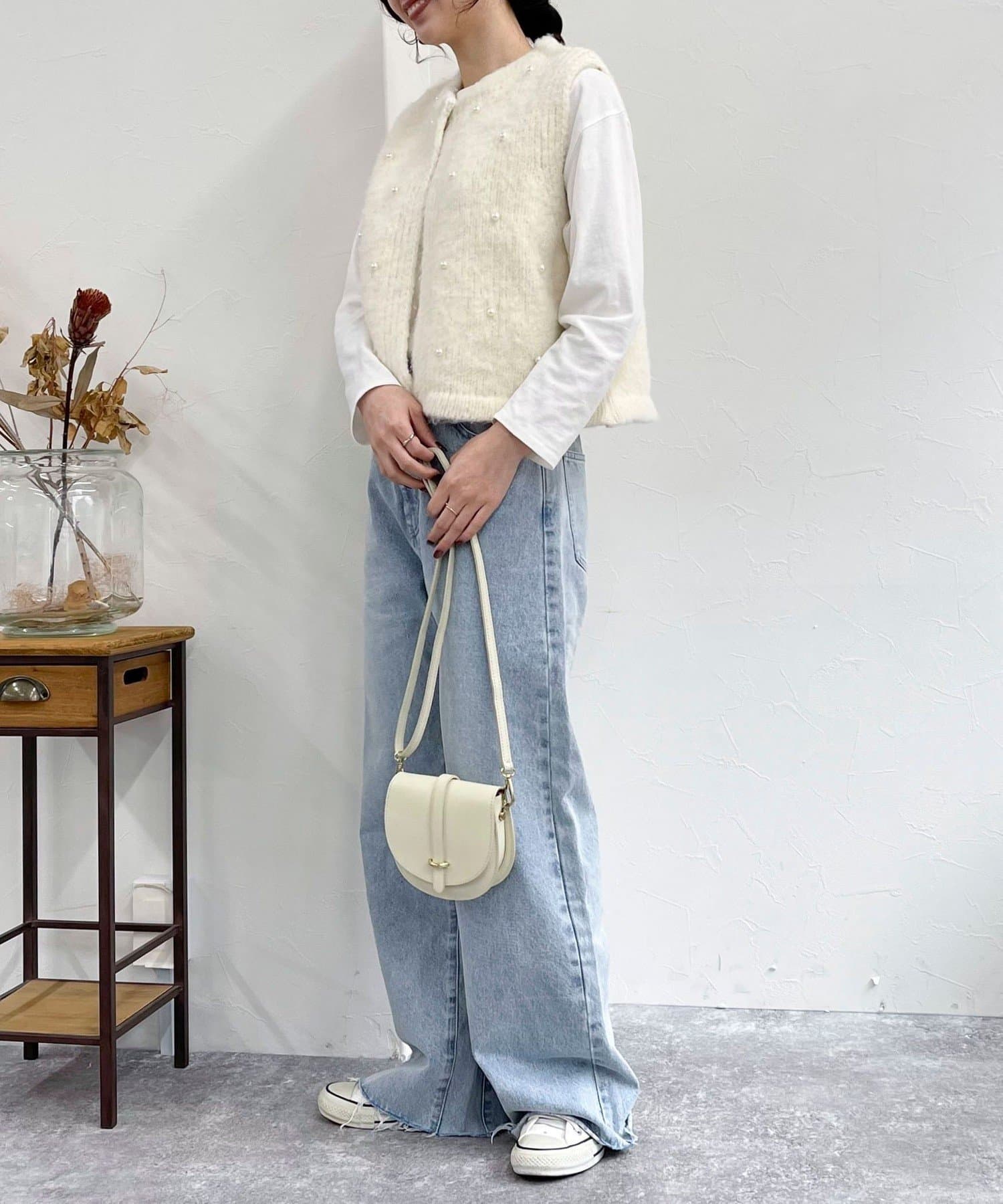 willfully パール ニット ベスト アイボリー willfully パール ニット ベスト アイボリー WILLFULLY official