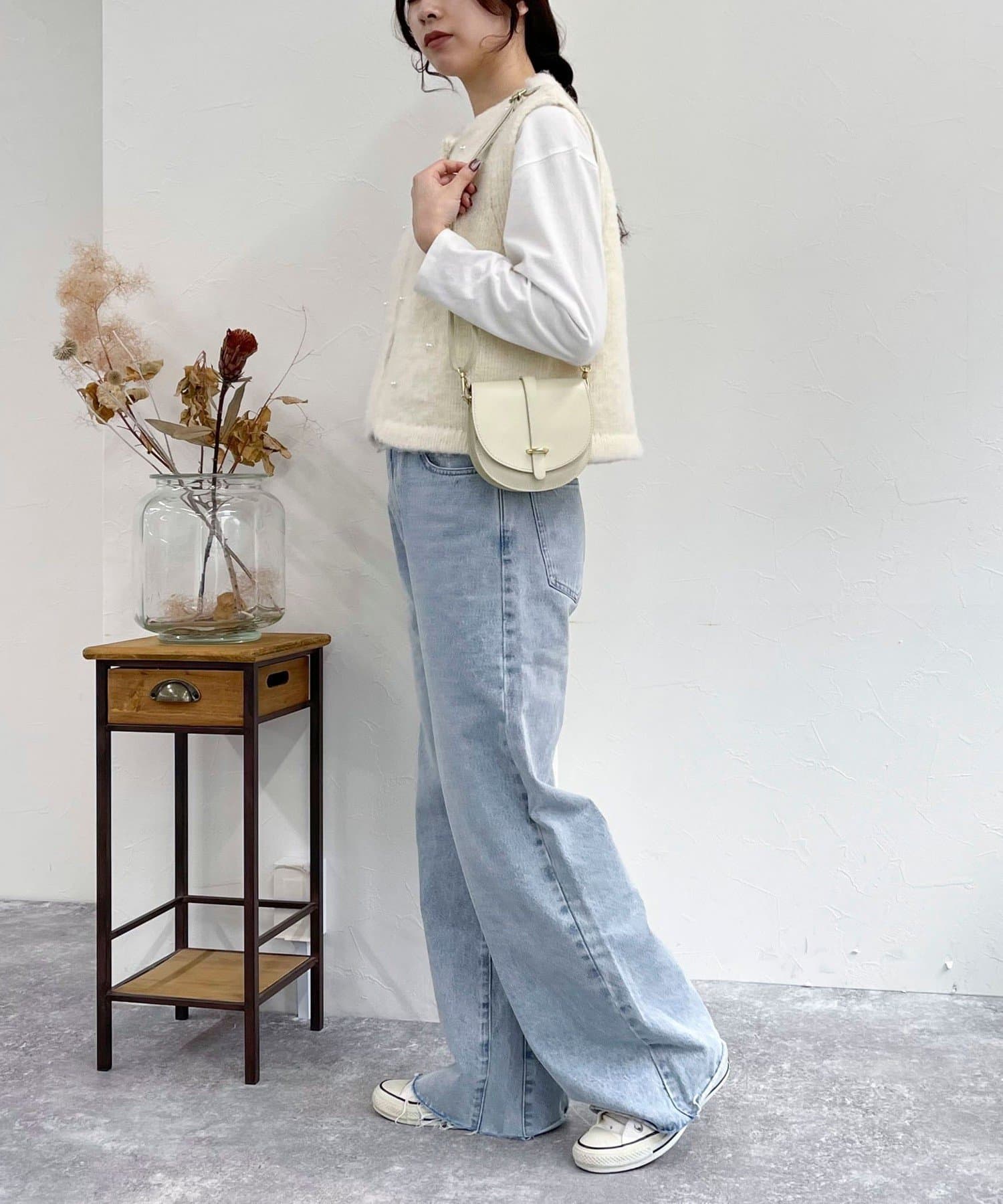 パール付きニットベスト | FREDY & GLOSTER(フレディ アンド